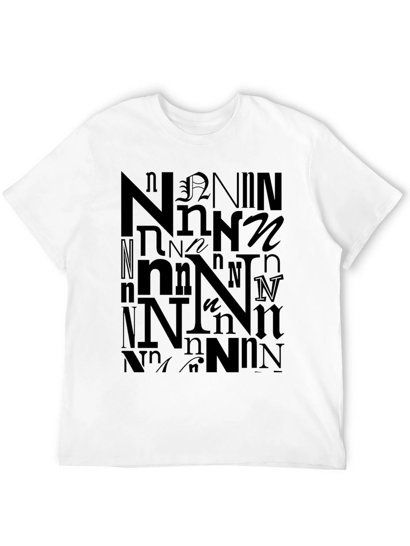 Letter N Graphic T-Shirt