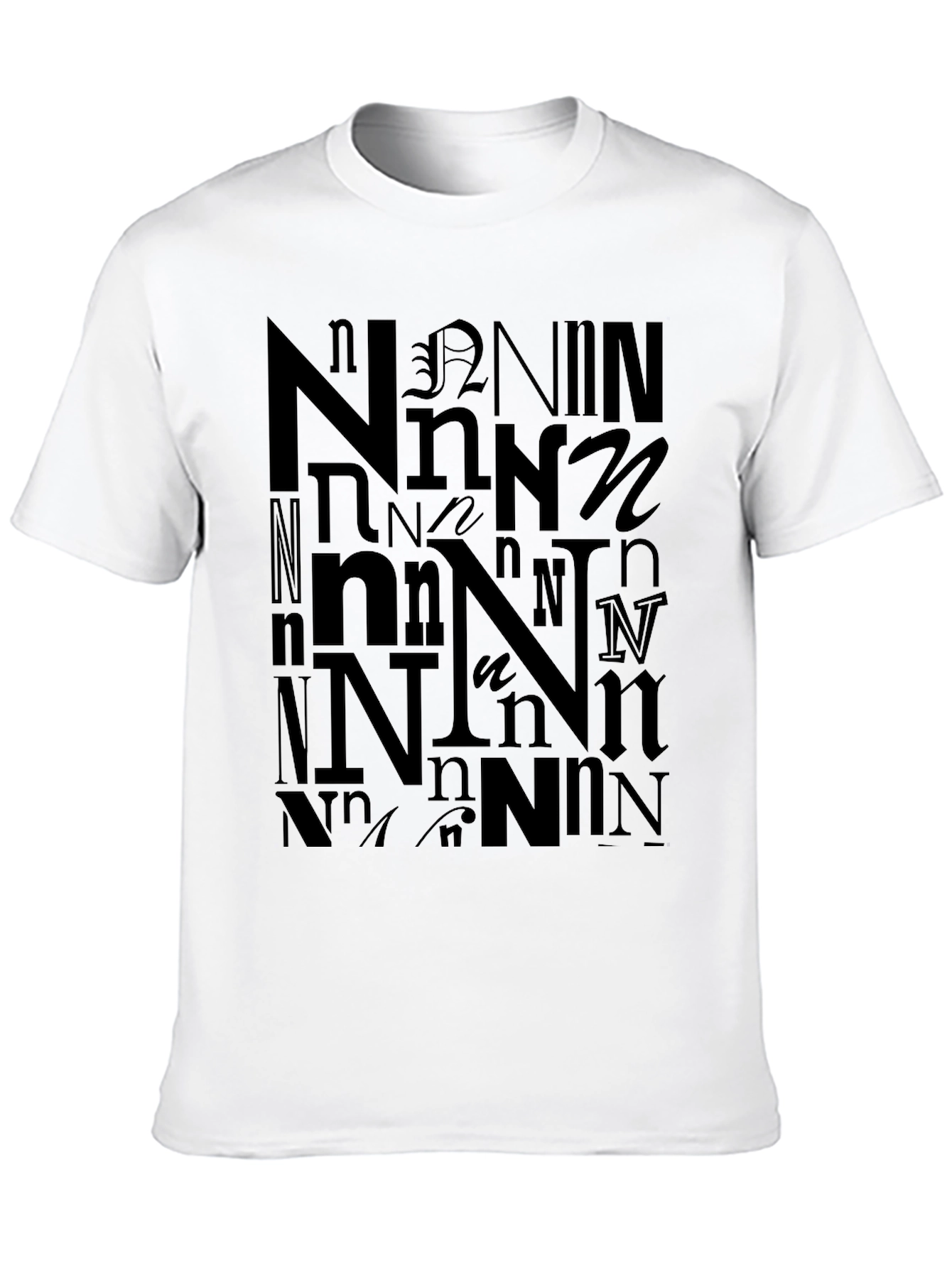 Letter N Graphic T-Shirt