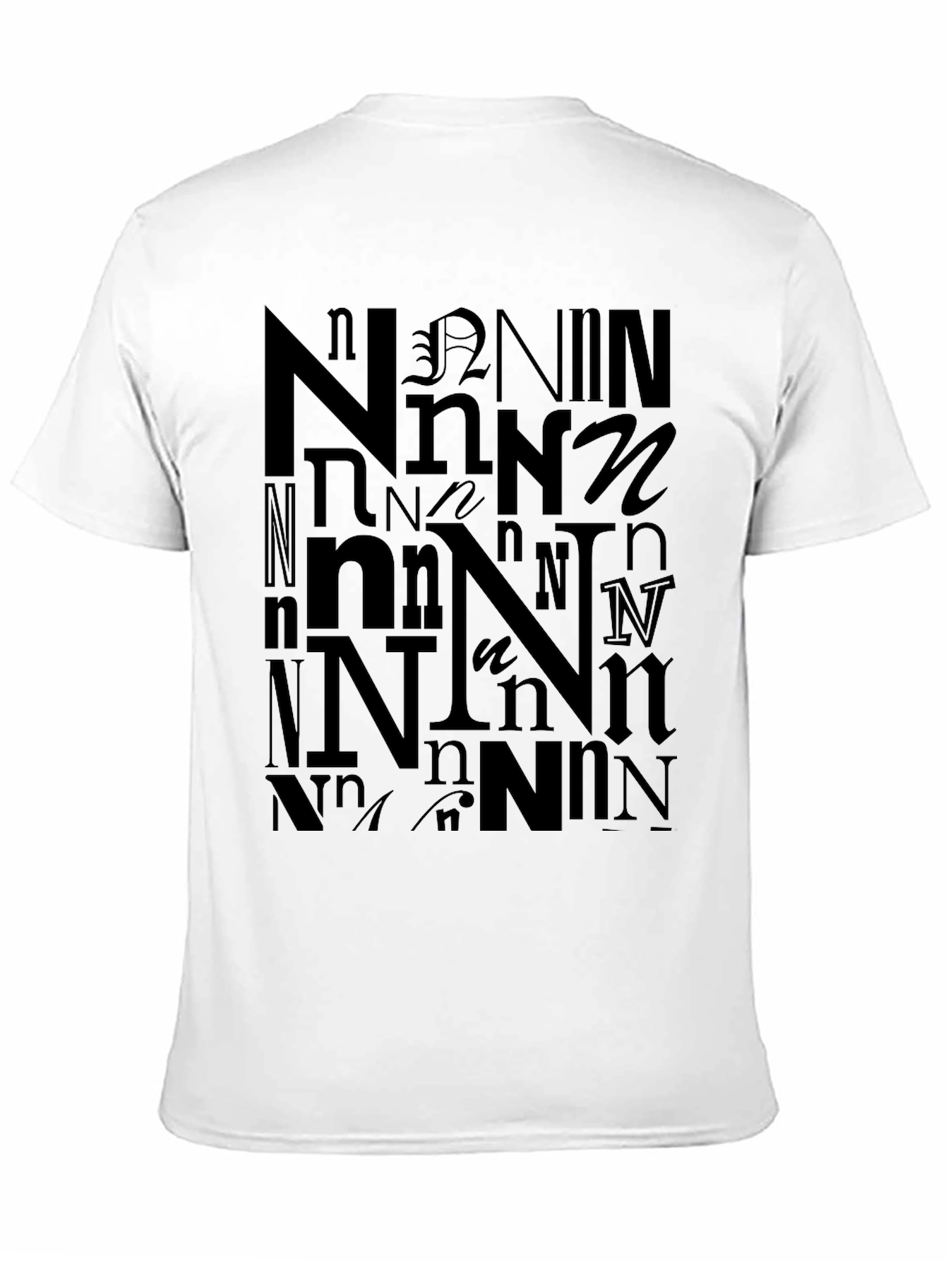 Letter N Graphic T-Shirt