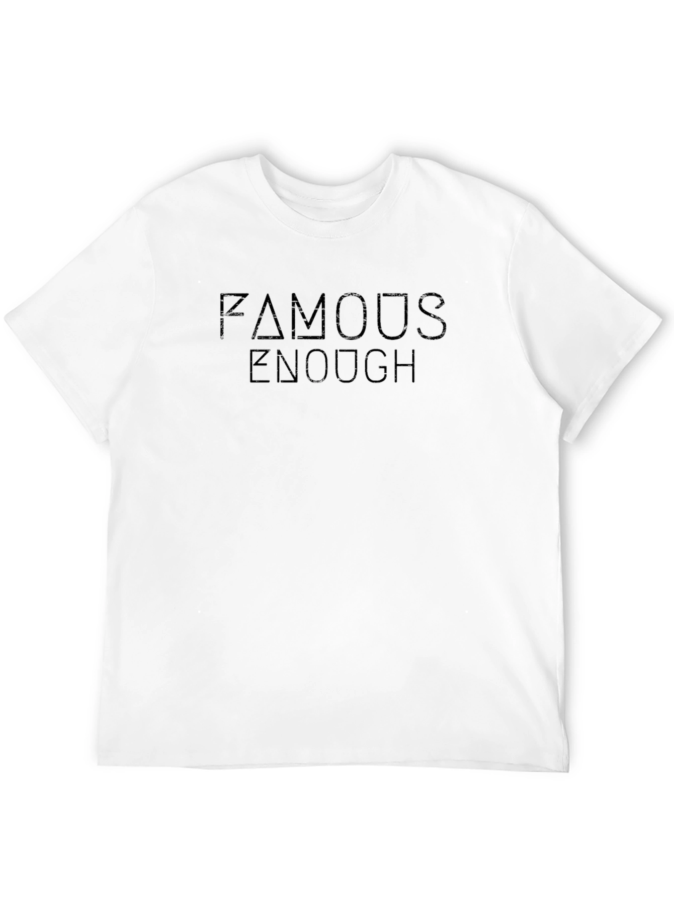 Famous Enough Black Graphic Tee