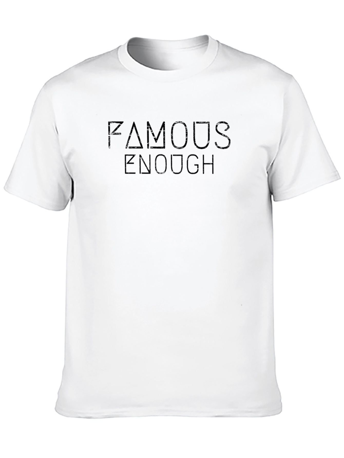 Famous Enough Black Graphic Tee