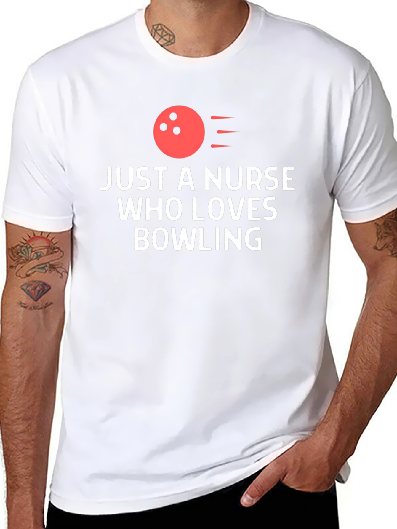 Nurse Who Loves Bowling Graphic Tee