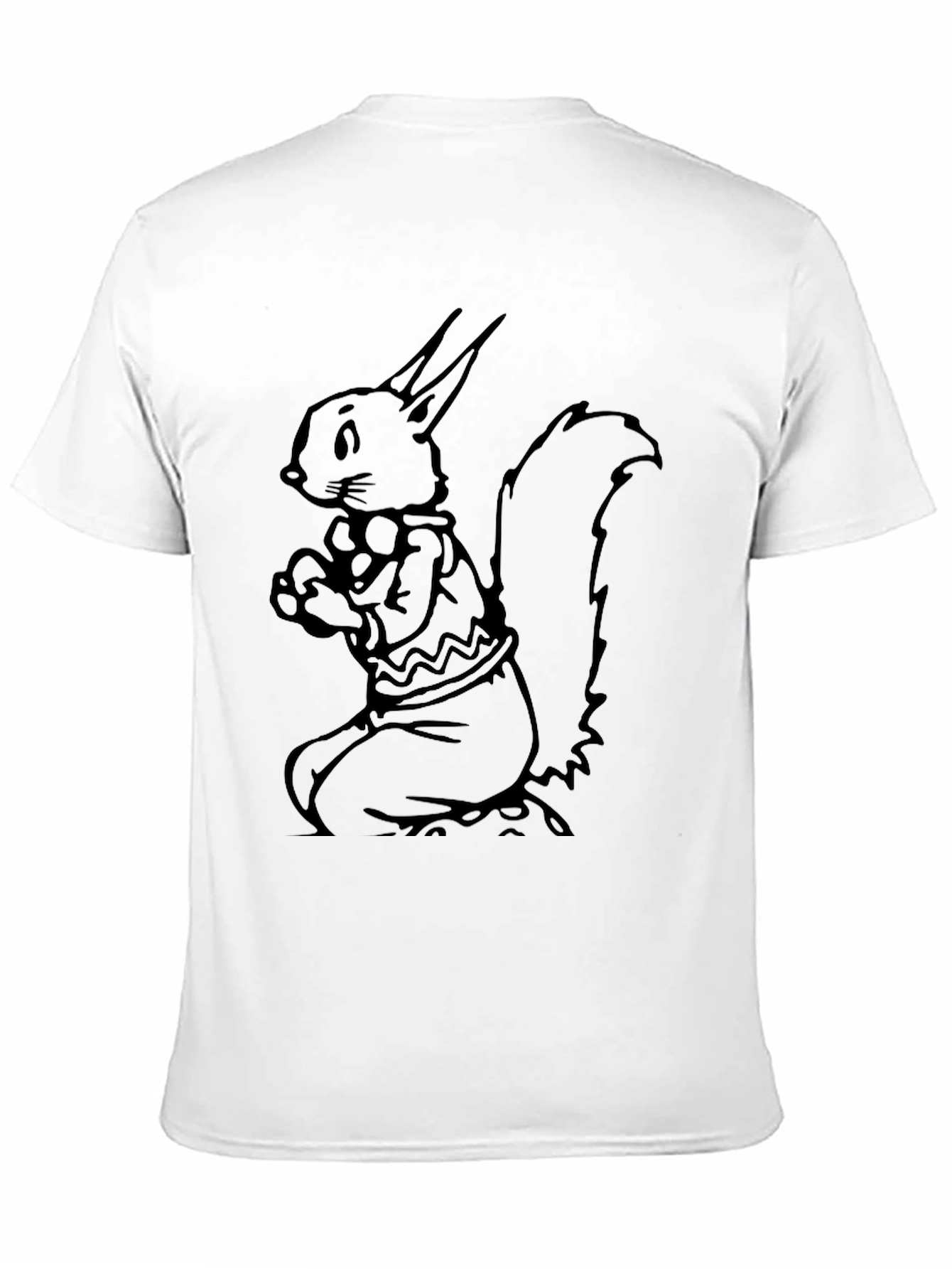 Squirrel Graphic Tee - Black Crew Neck T-Shirt