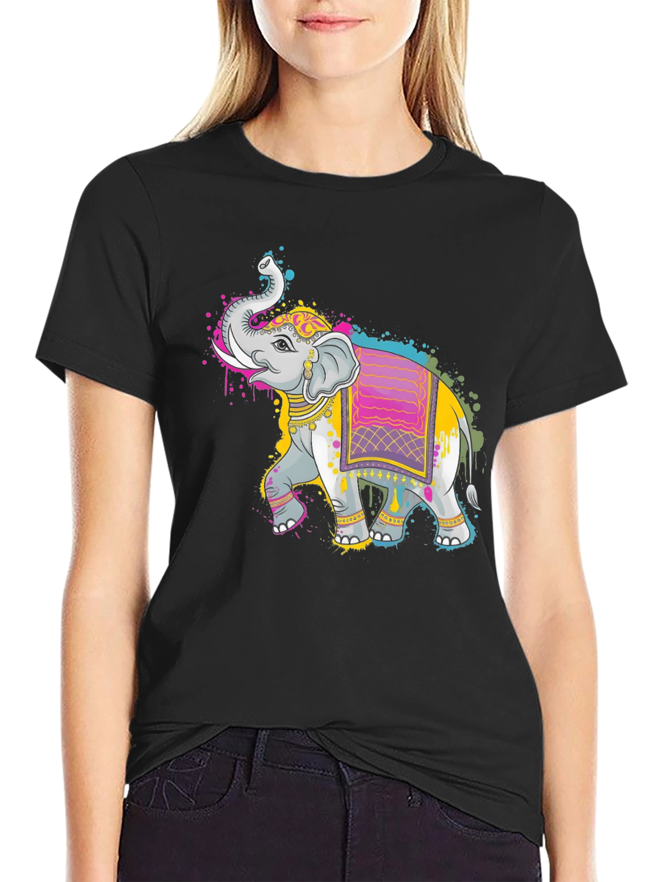 Elephant Art Graphic Tee - Unique Design T-Shirt