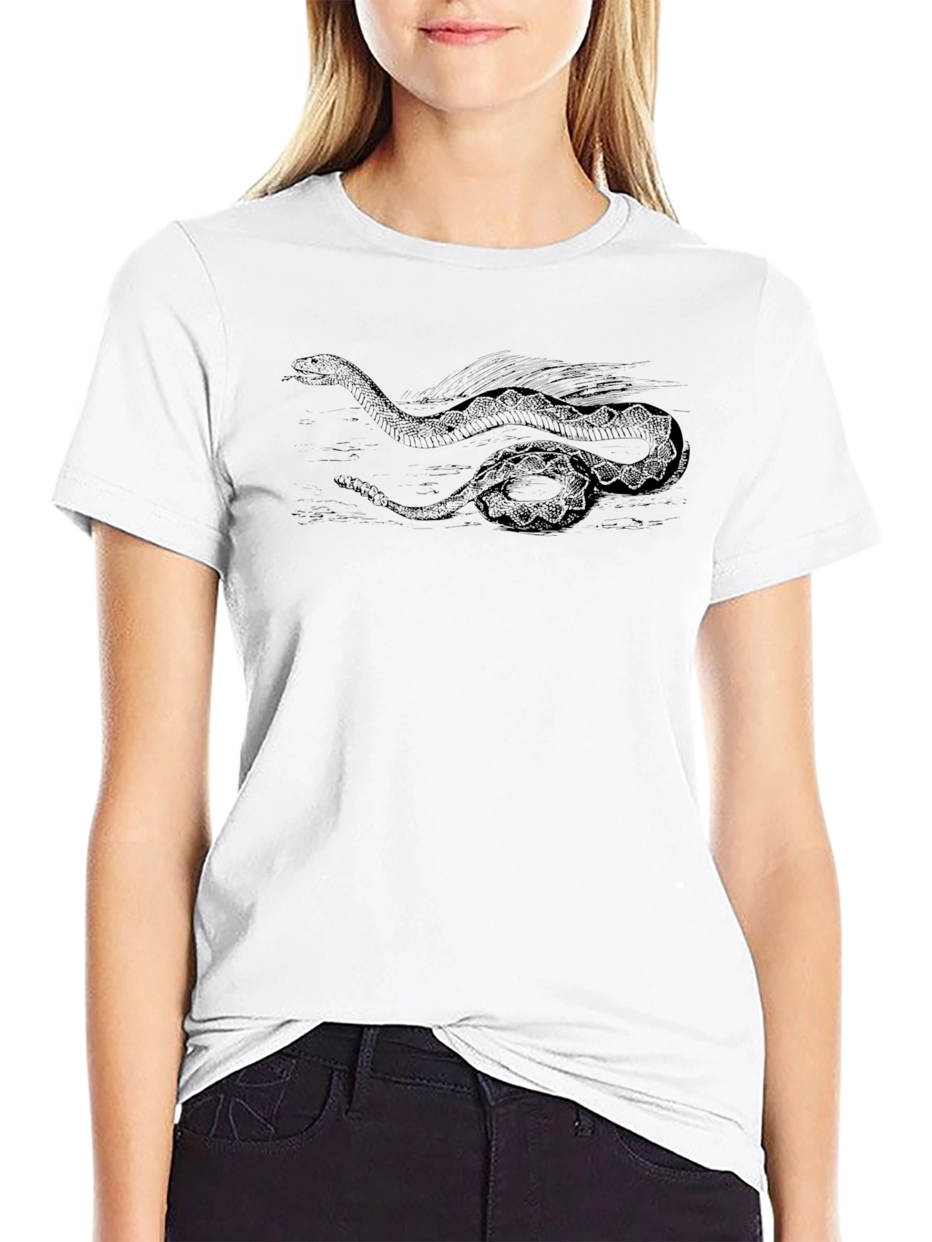 Black Snake Graphic Tee - Stylish Comfort
