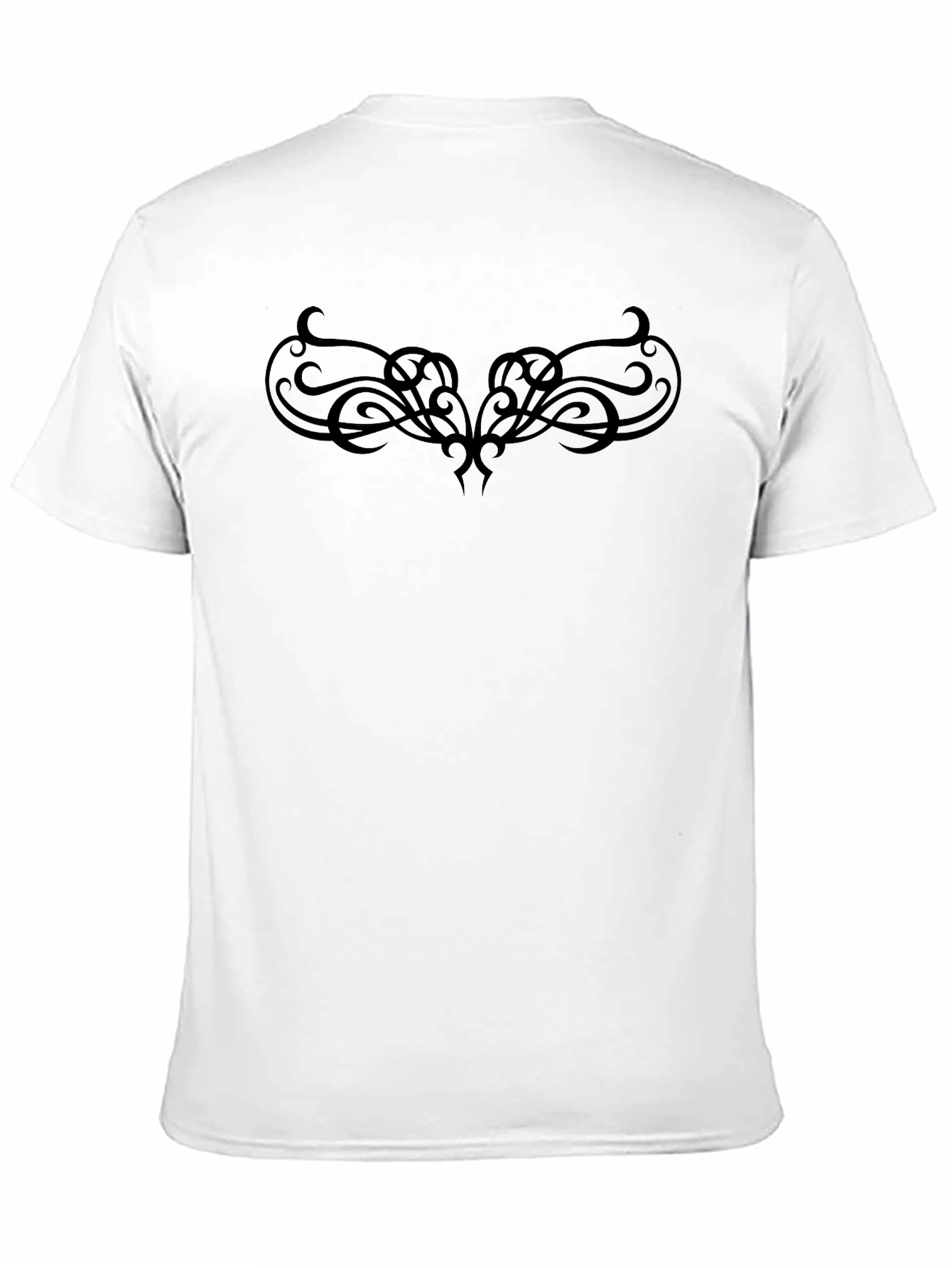 Mens Black Tee with Tribal Tattoo Design