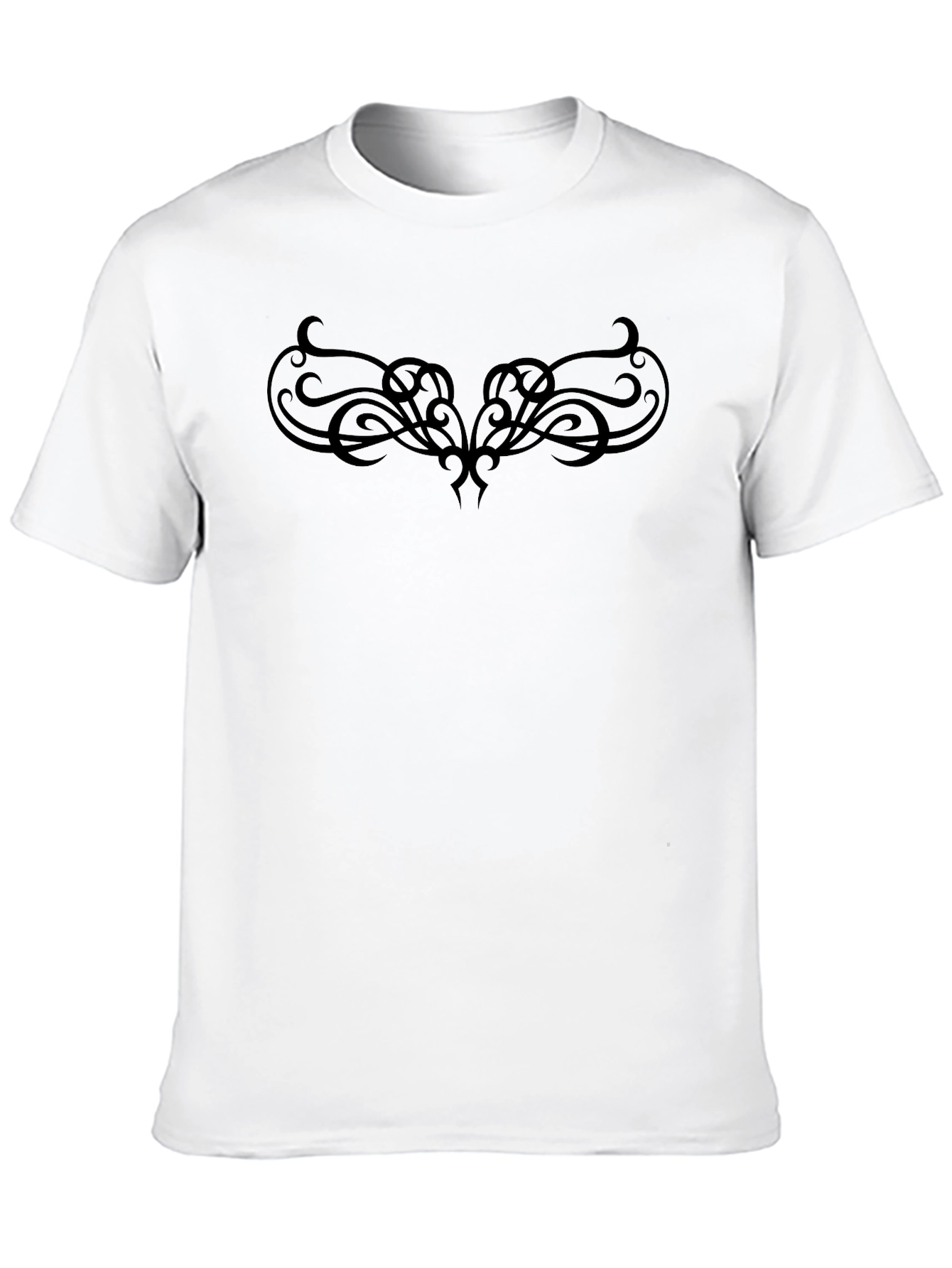 Mens Black Tee with Tribal Tattoo Design