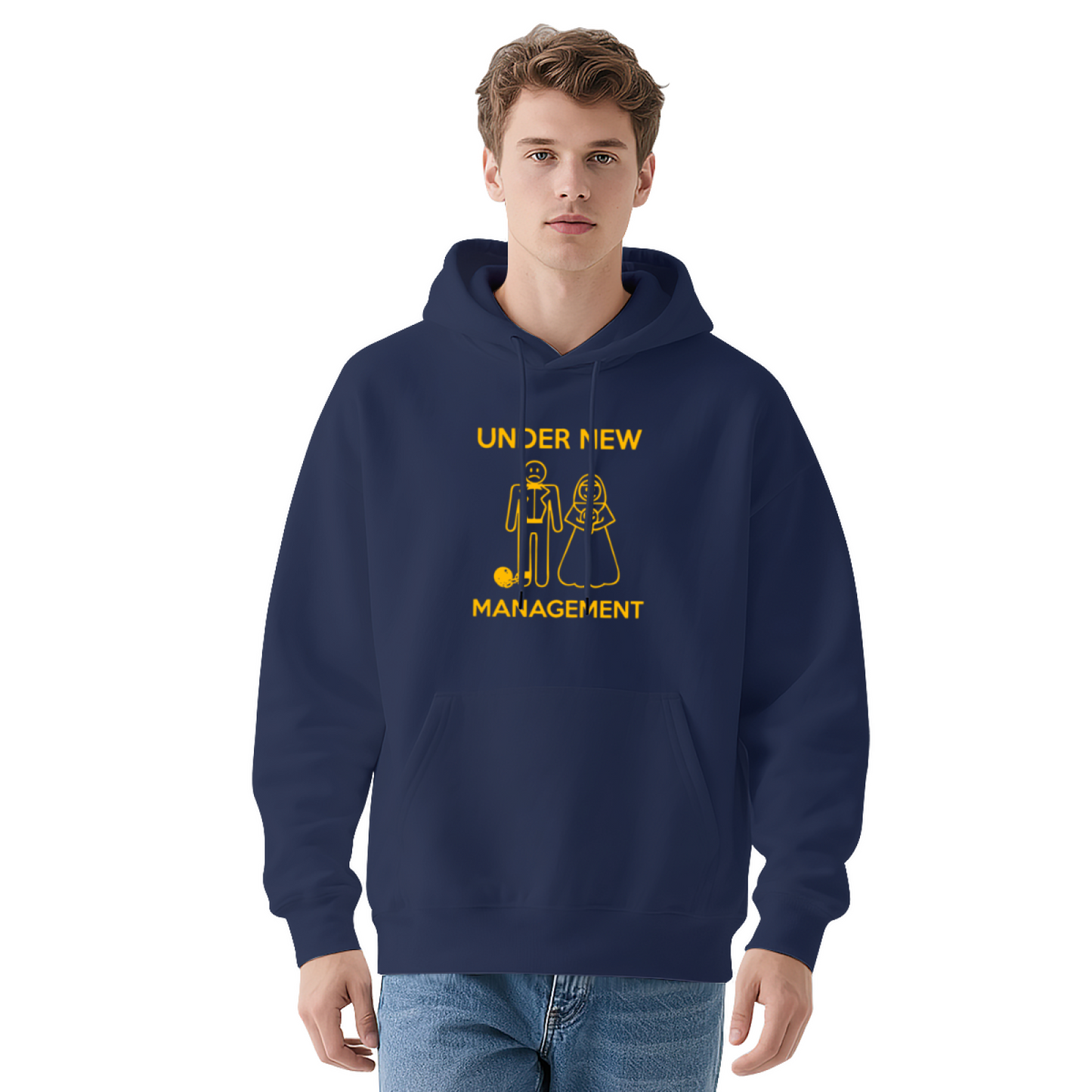 Under New Management Wedding Couple Graphic Unisex Hoodie, Casual Cozy Top