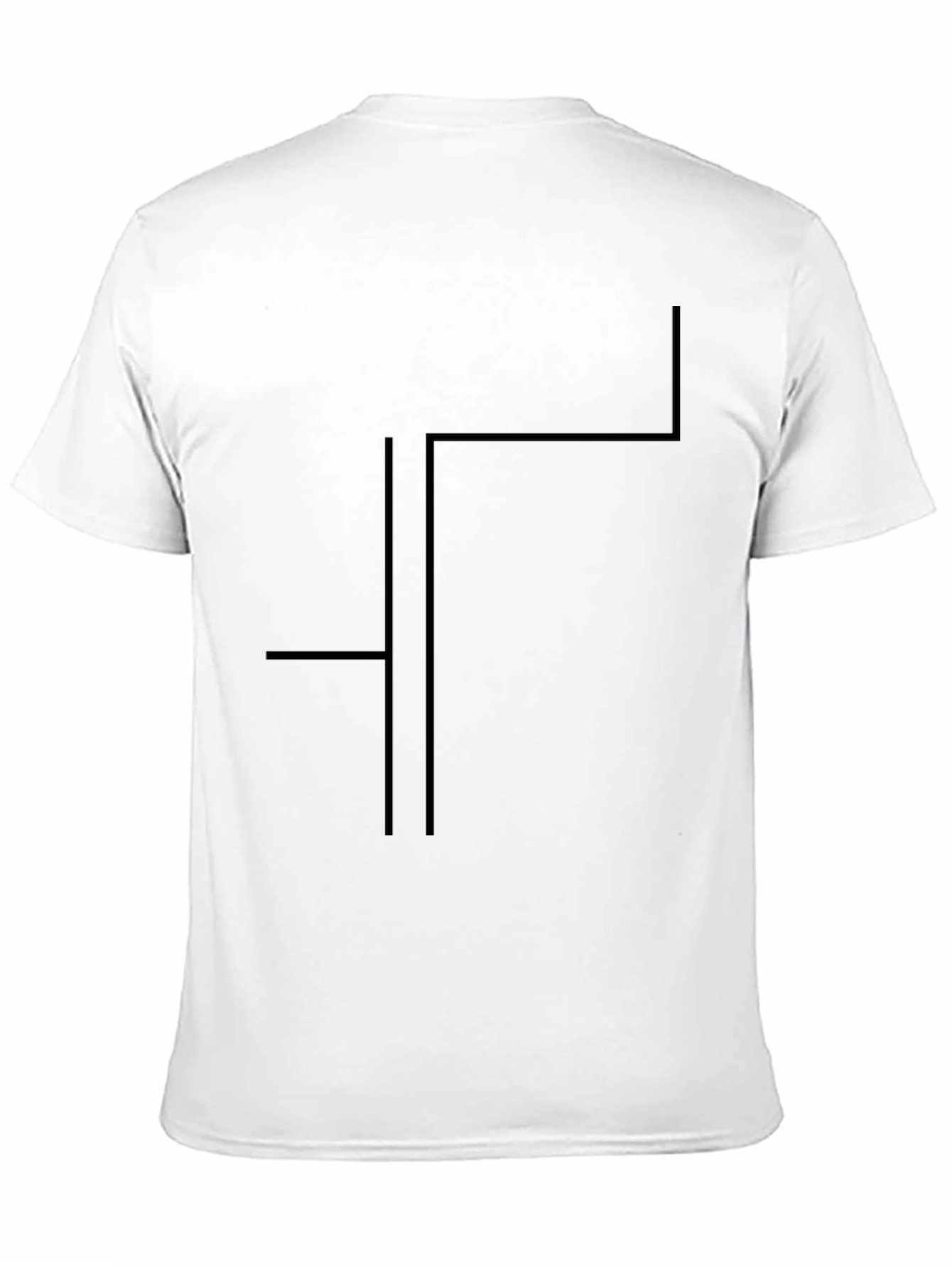 Minimalist Black T-Shirt Geometric Design