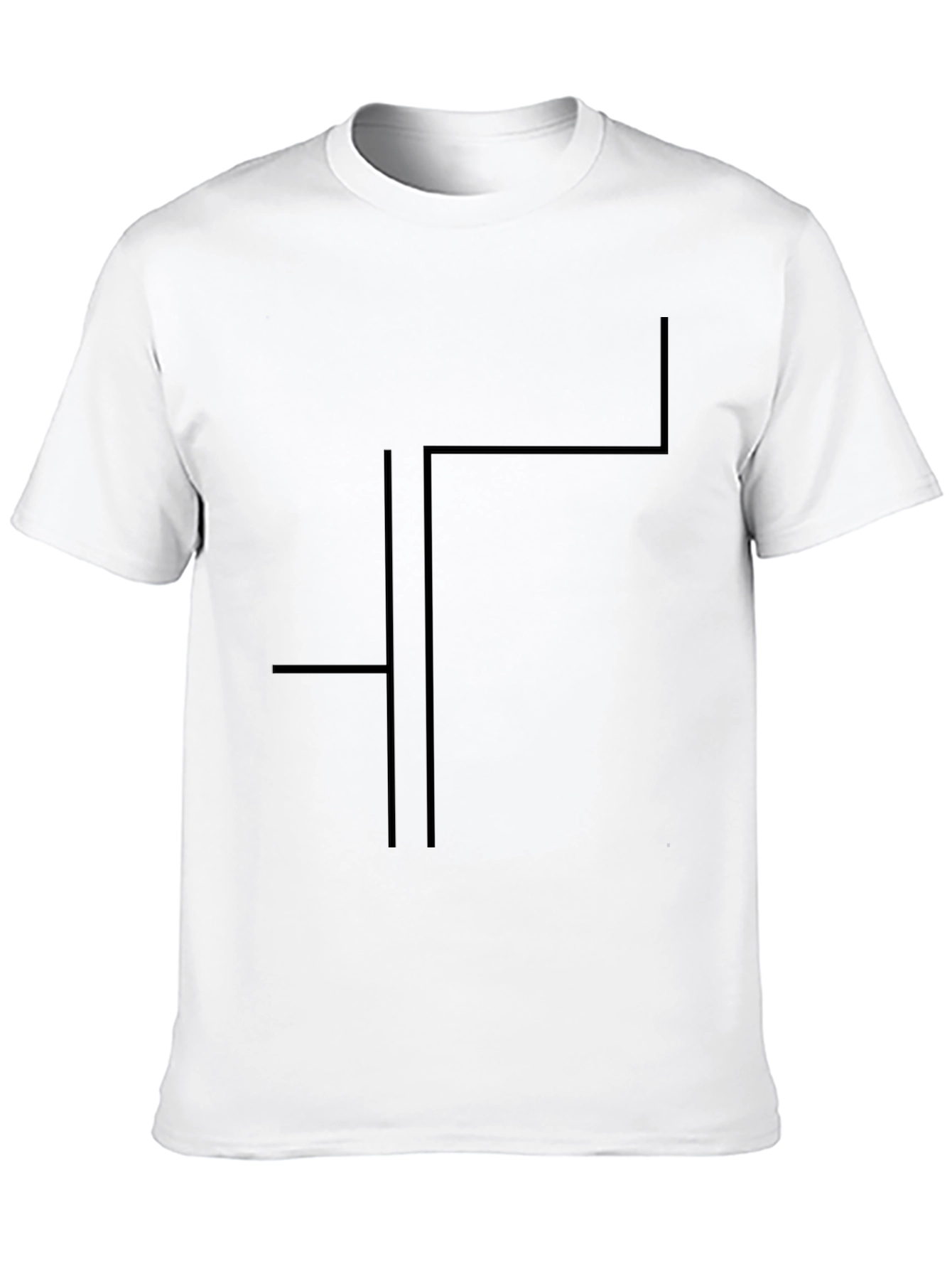 Minimalist Black T-Shirt Geometric Design