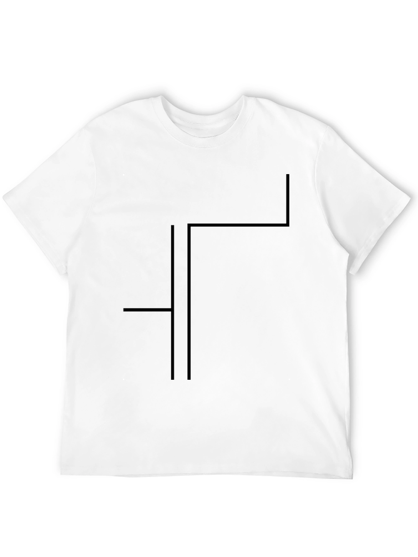 Minimalist Black T-Shirt Geometric Design