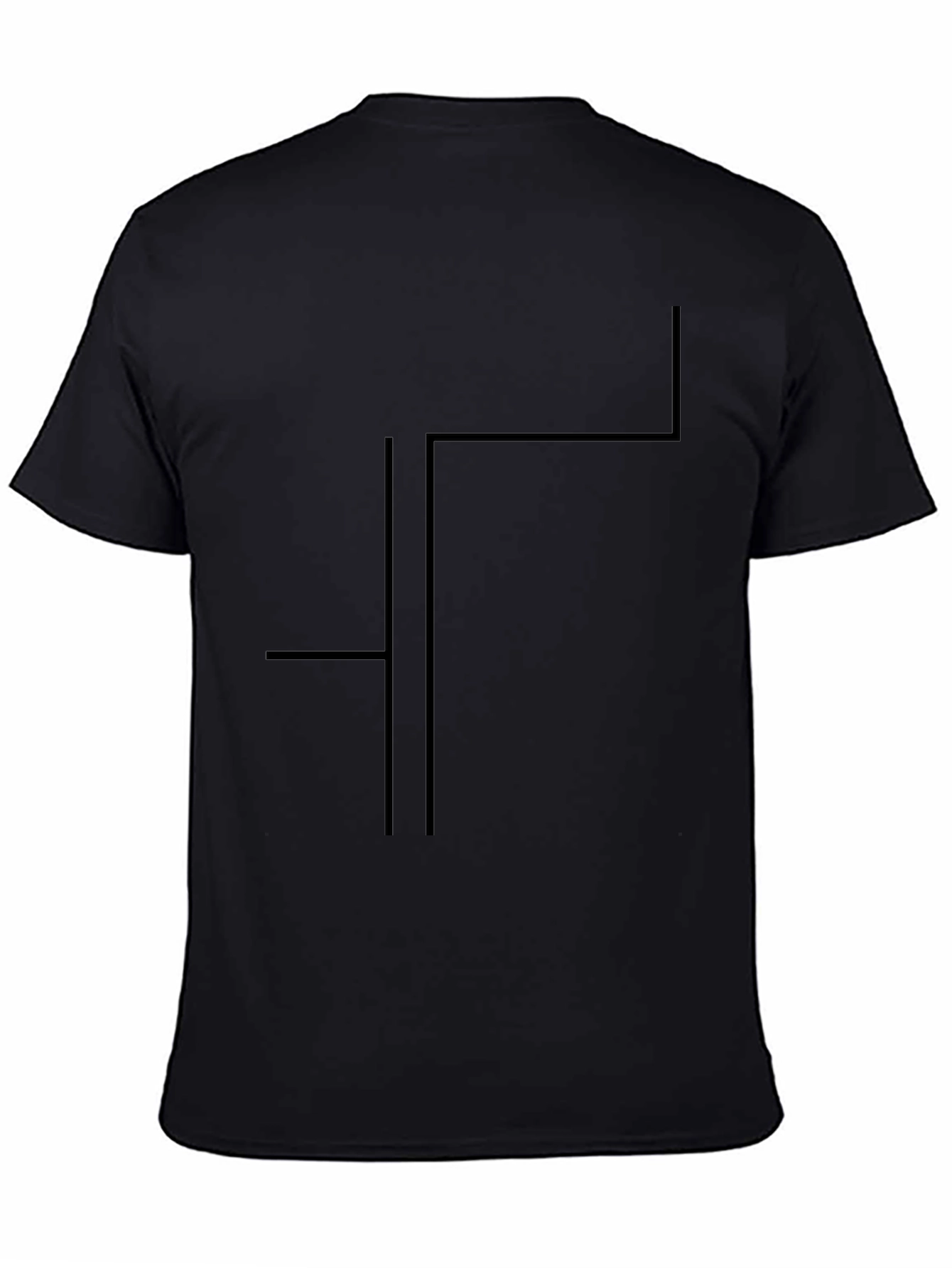 Minimalist Black T-Shirt Geometric Design