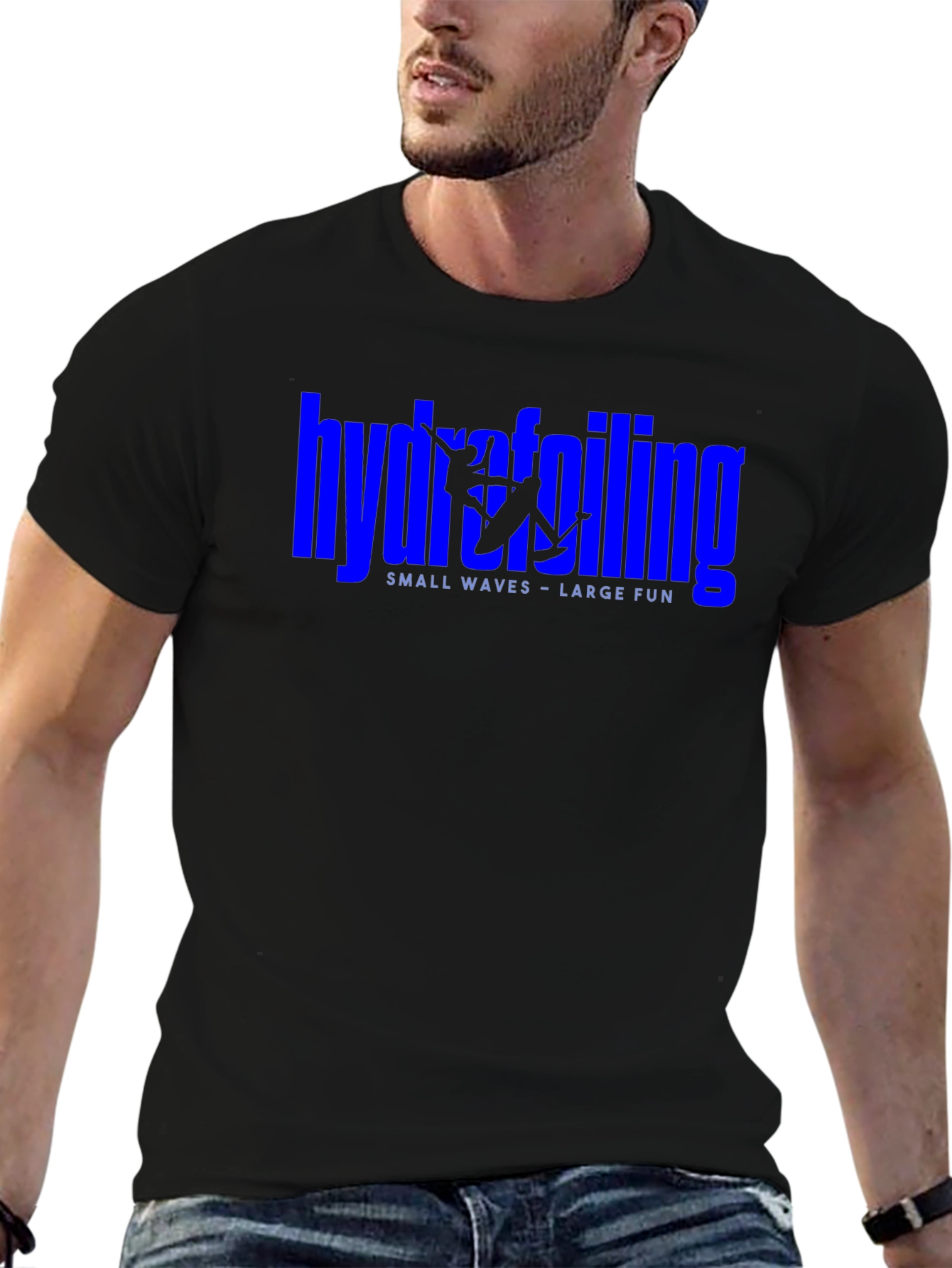 Hydrofoiling Graphic Black T-Shirt