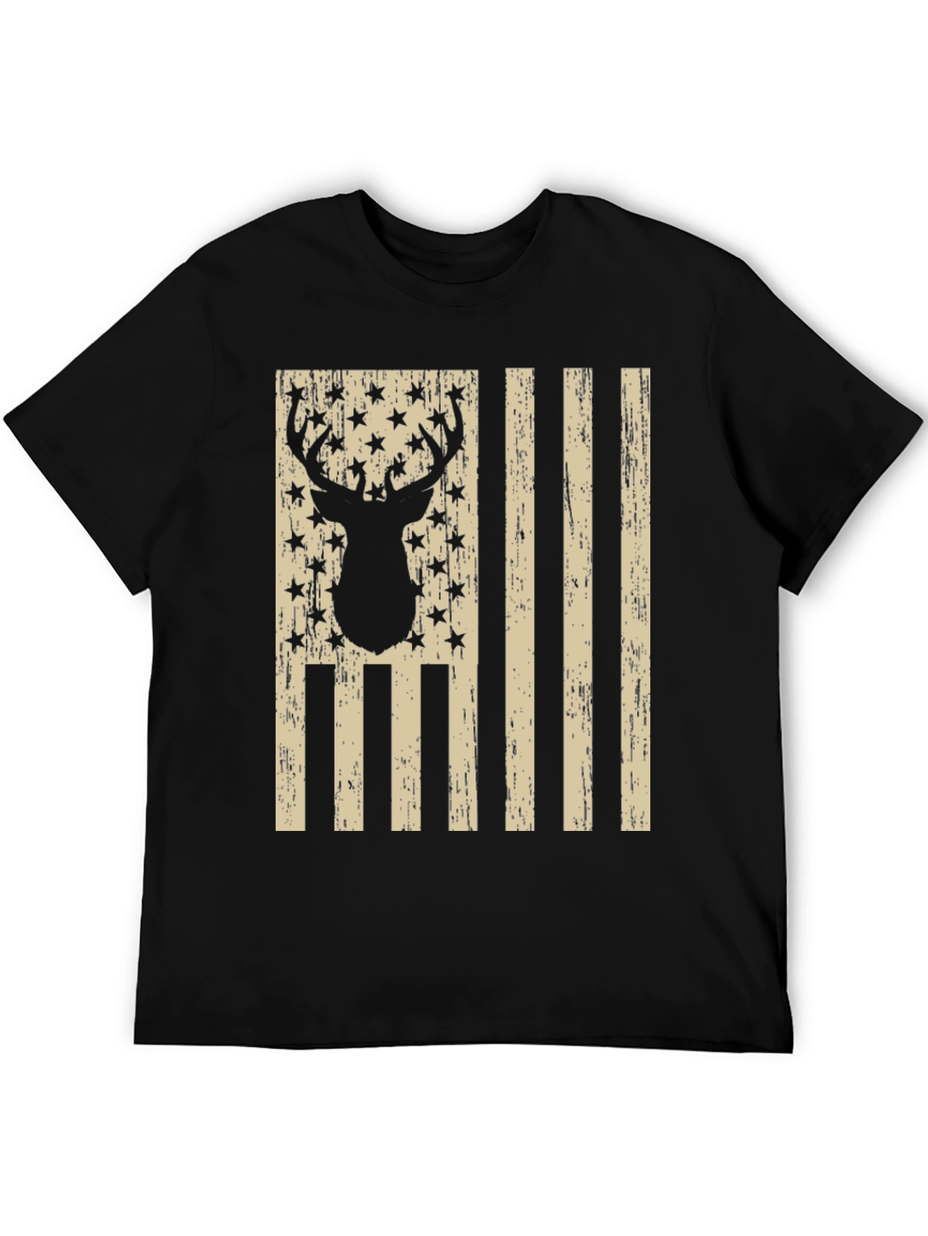 Deer American Flag T-Shirt - Patriotic Hunting Tee