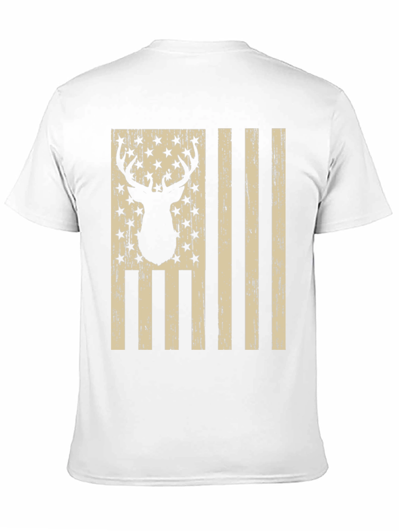 Deer American Flag T-Shirt - Patriotic Hunting Tee
