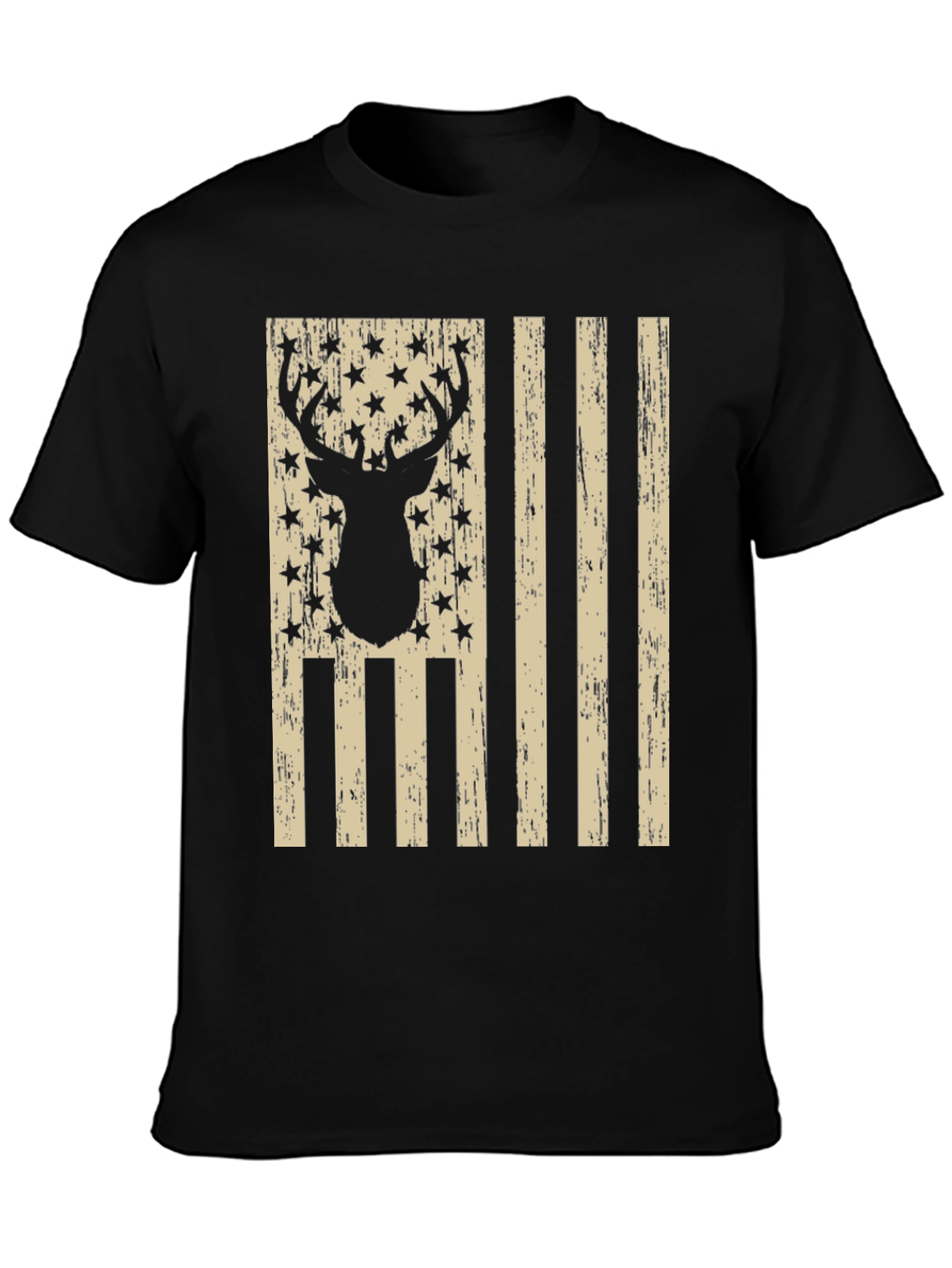 Deer American Flag T-Shirt - Patriotic Hunting Tee