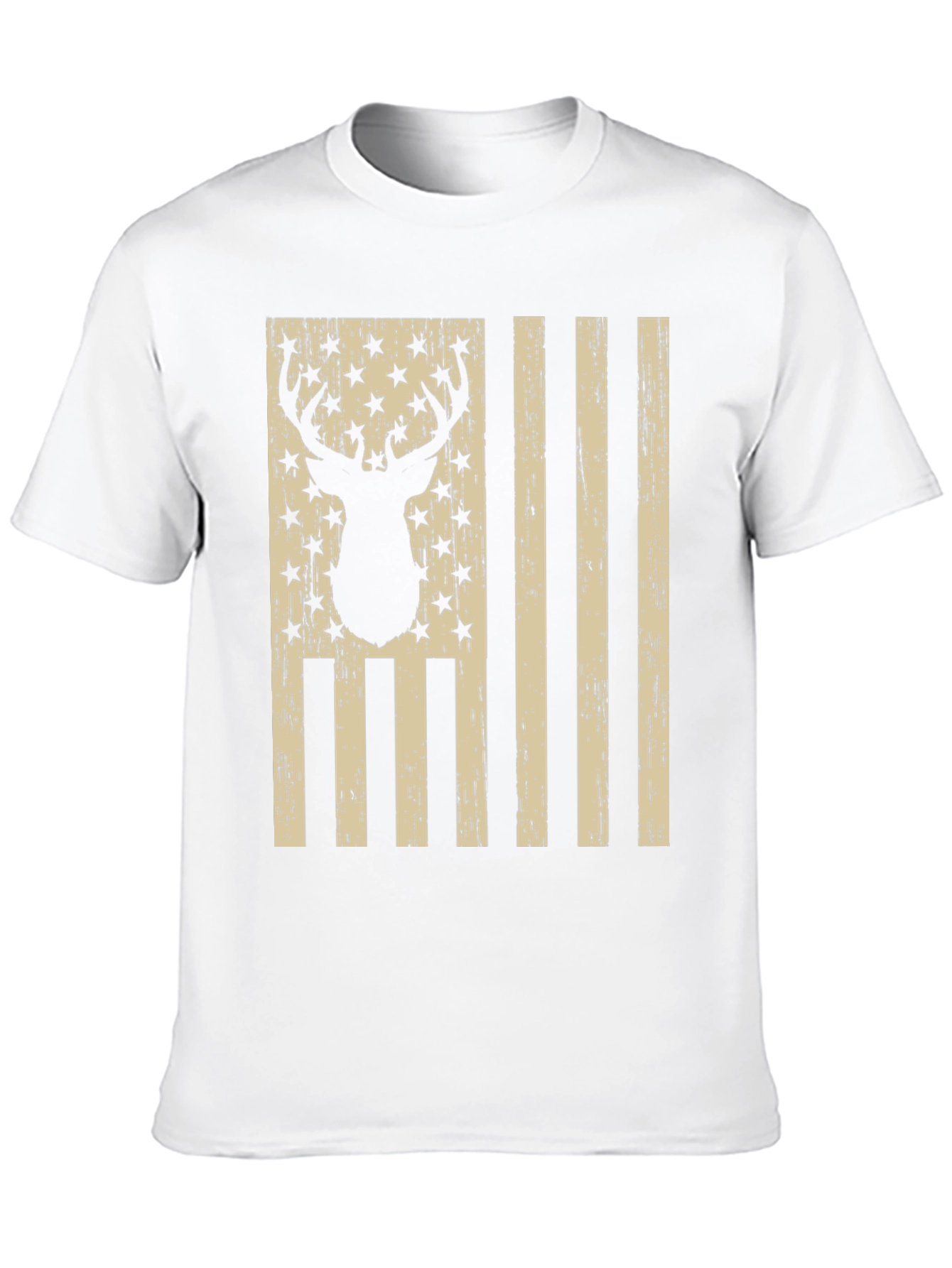 Deer American Flag T-Shirt - Patriotic Hunting Tee
