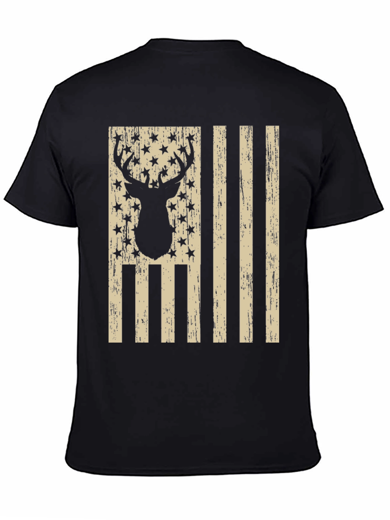 Deer American Flag T-Shirt - Patriotic Hunting Tee