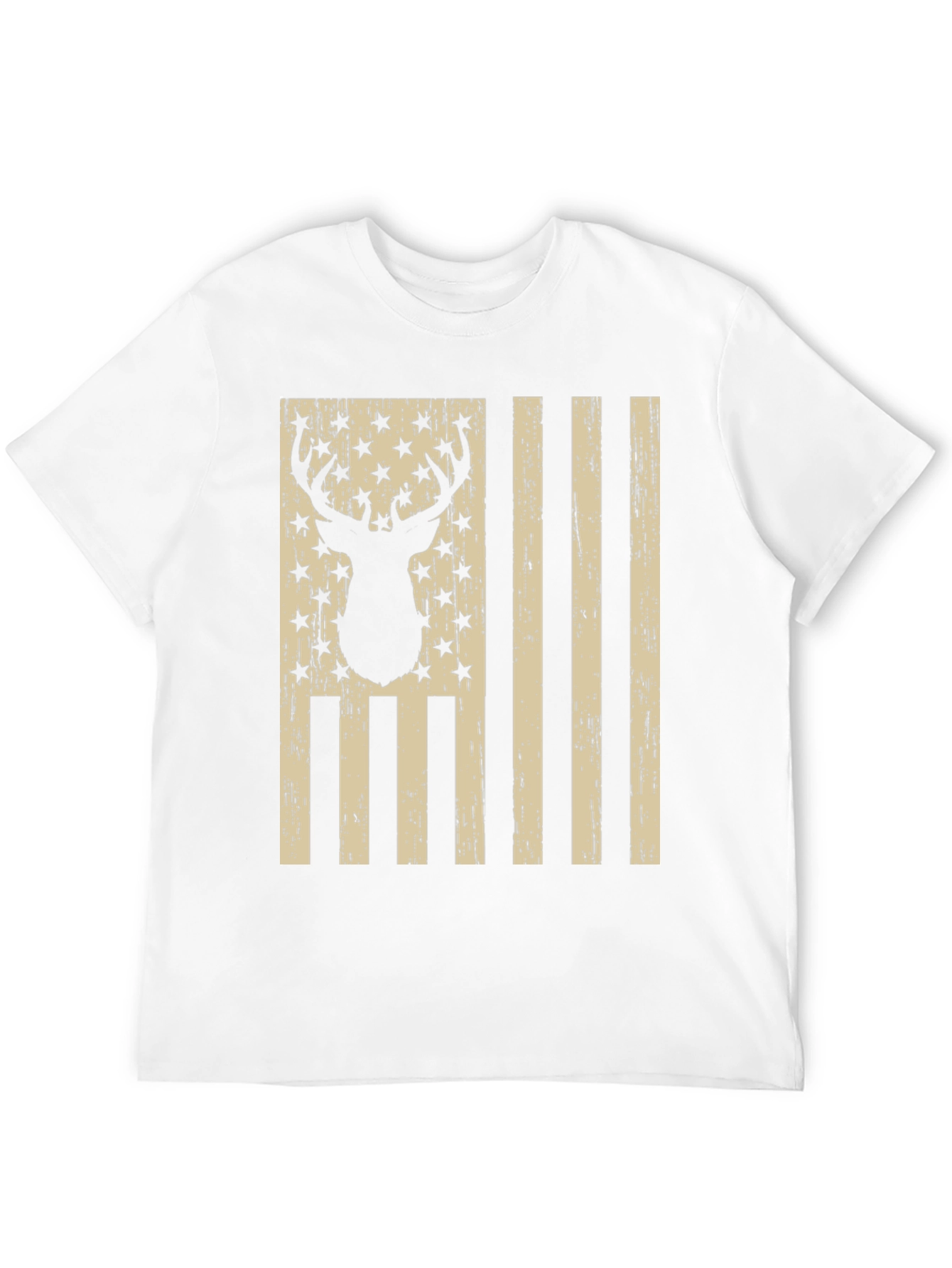 Deer American Flag T-Shirt - Patriotic Hunting Tee