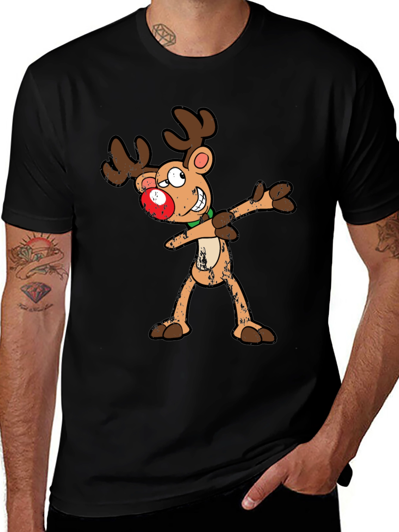 Dabbing Reindeer Graphic Tee