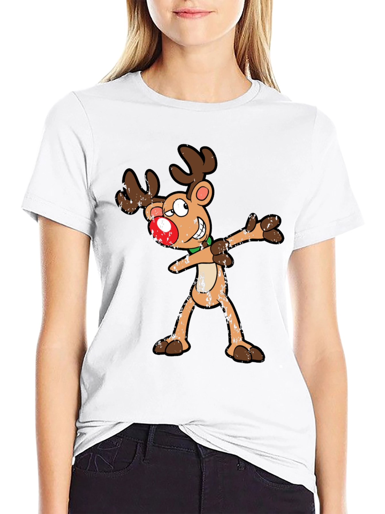Dabbing Reindeer Graphic Tee