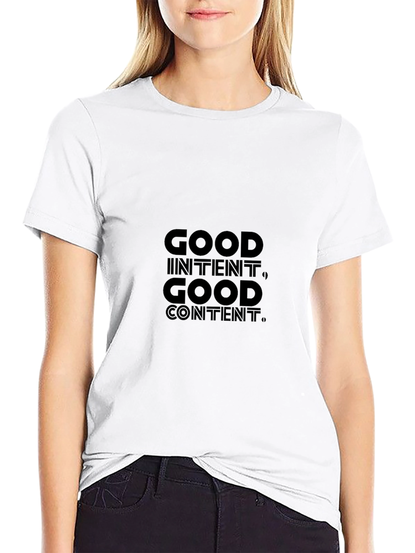 Good Intent Good Content Graphic Tee - Black