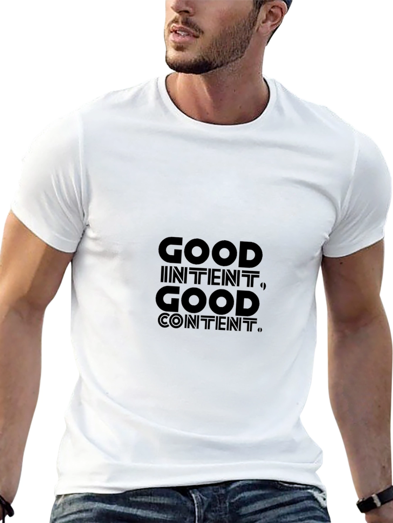 Good Intent Good Content Graphic Tee - Black