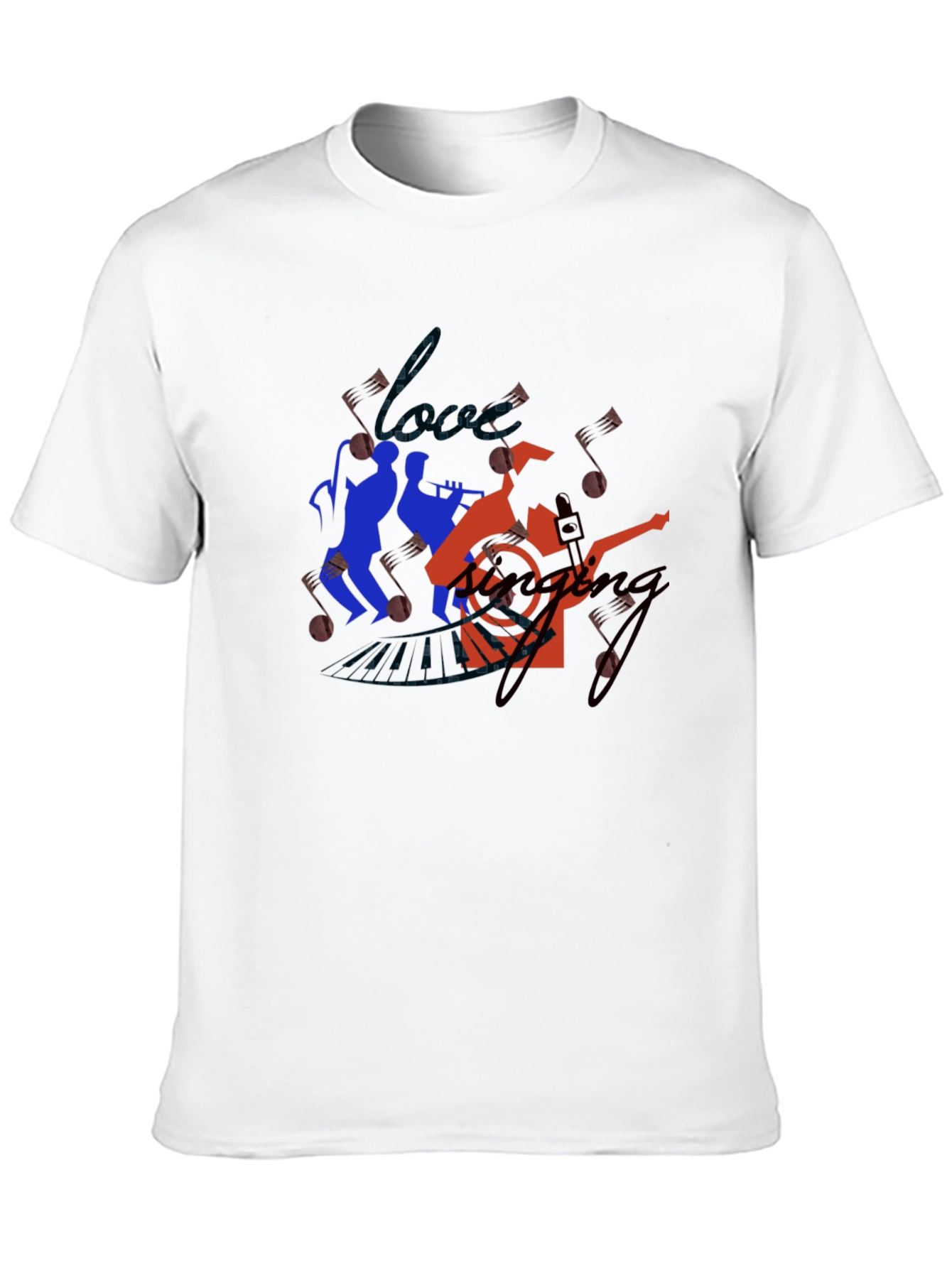 Jazz Band Graphic Tee - Black Cotton T-Shirt