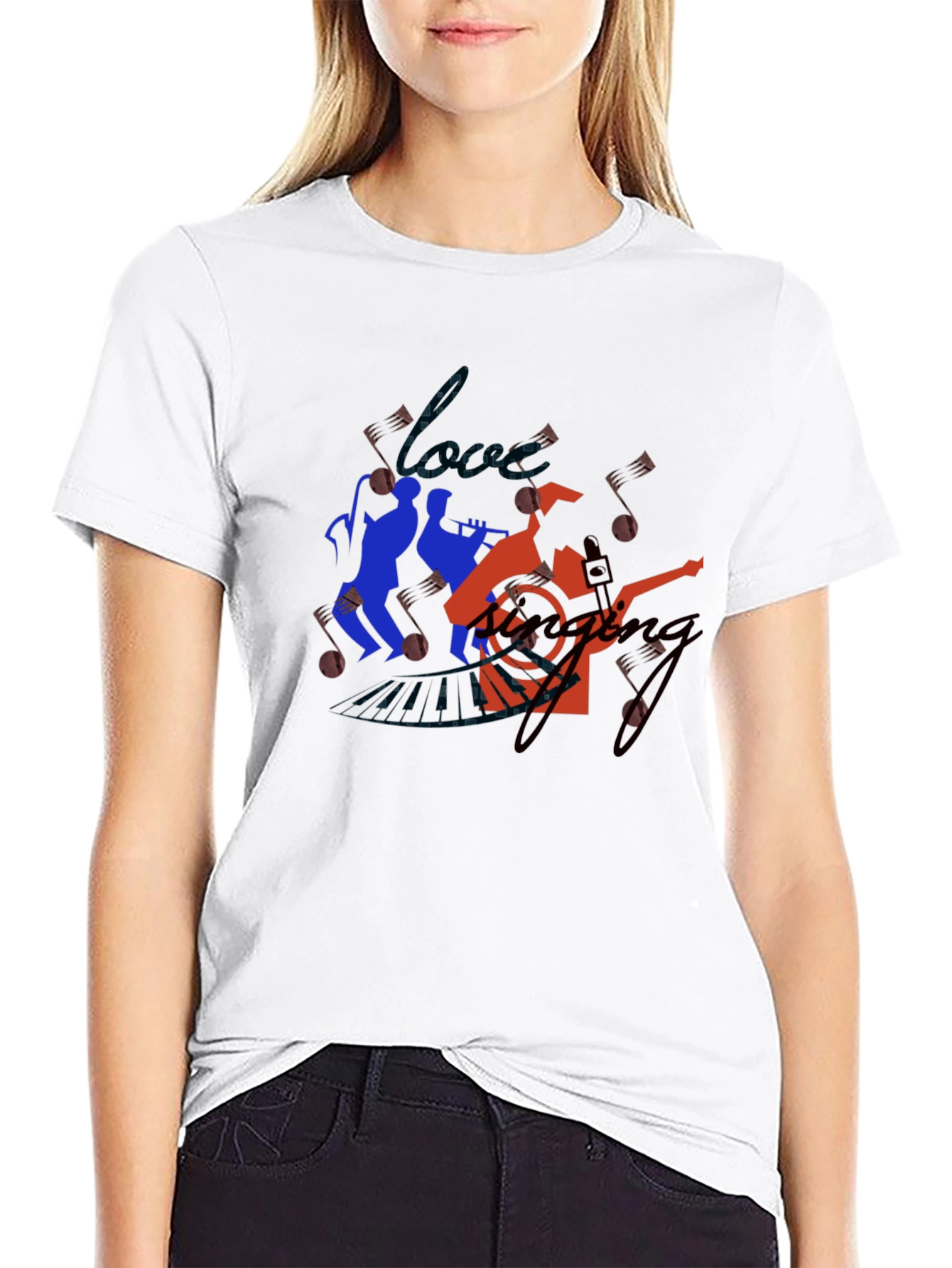 Jazz Band Graphic Tee - Black Cotton T-Shirt
