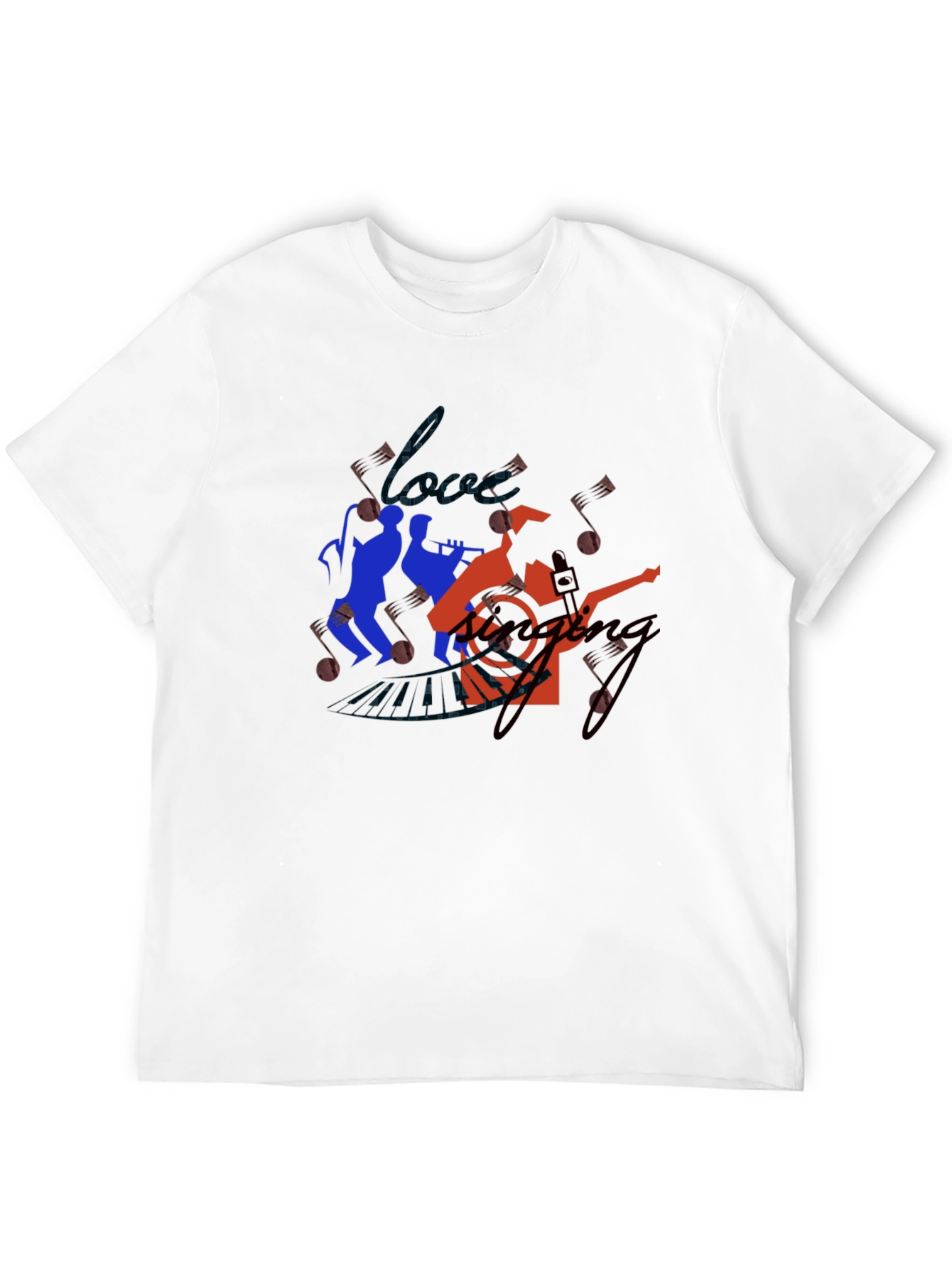 Jazz Band Graphic Tee - Black Cotton T-Shirt