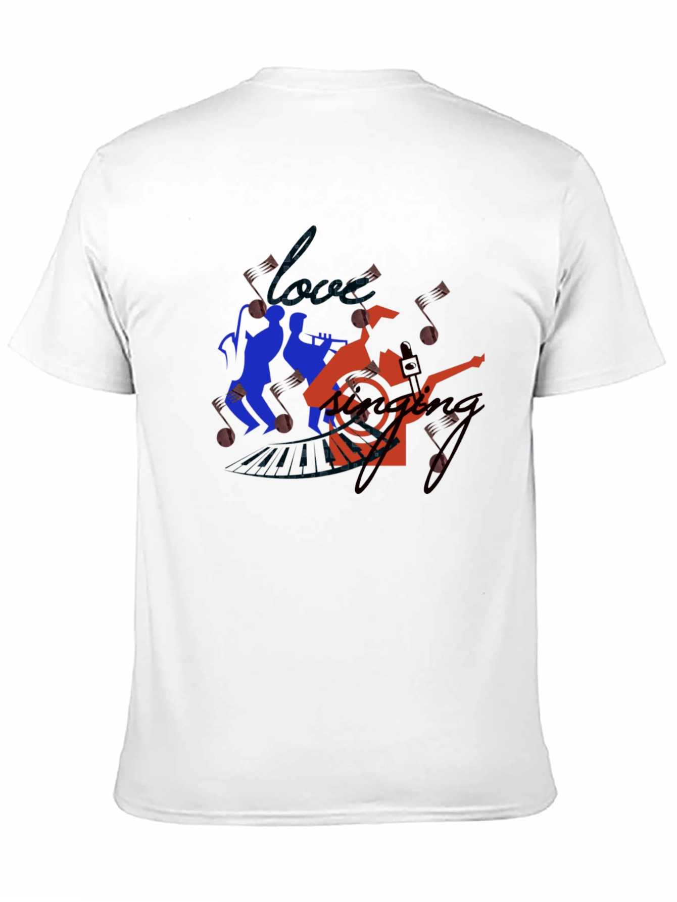 Jazz Band Graphic Tee - Black Cotton T-Shirt