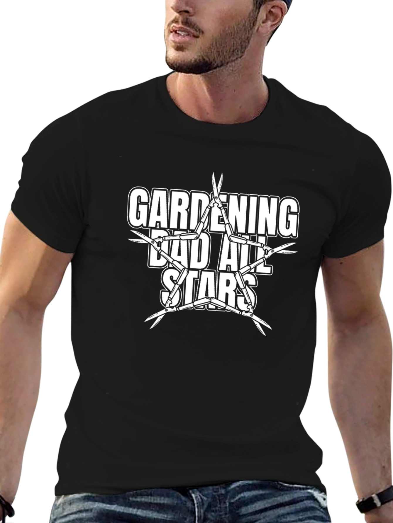 Gardening Dad All Stars Black Graphic Tee