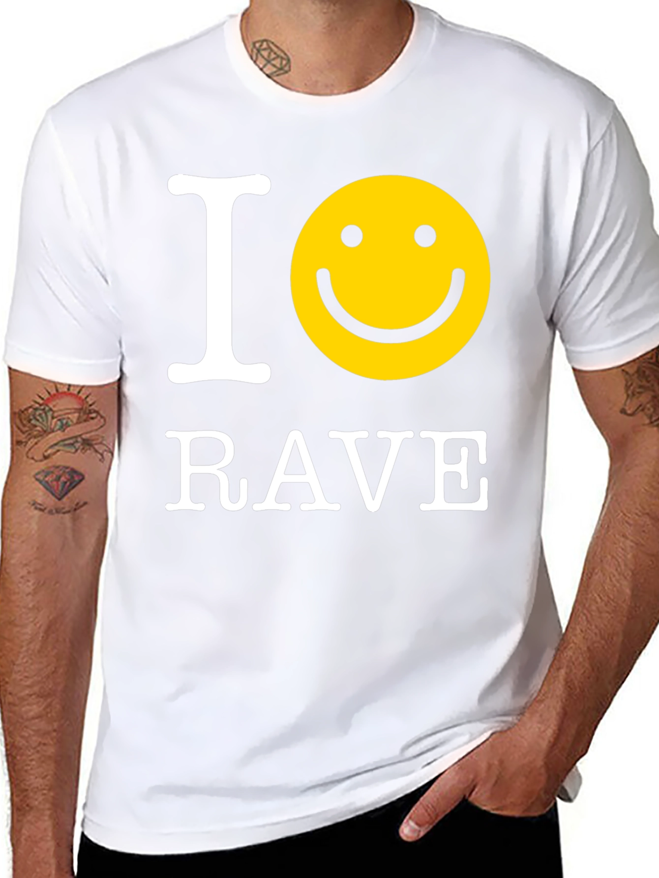 I Smiley Rave Black T-Shirt