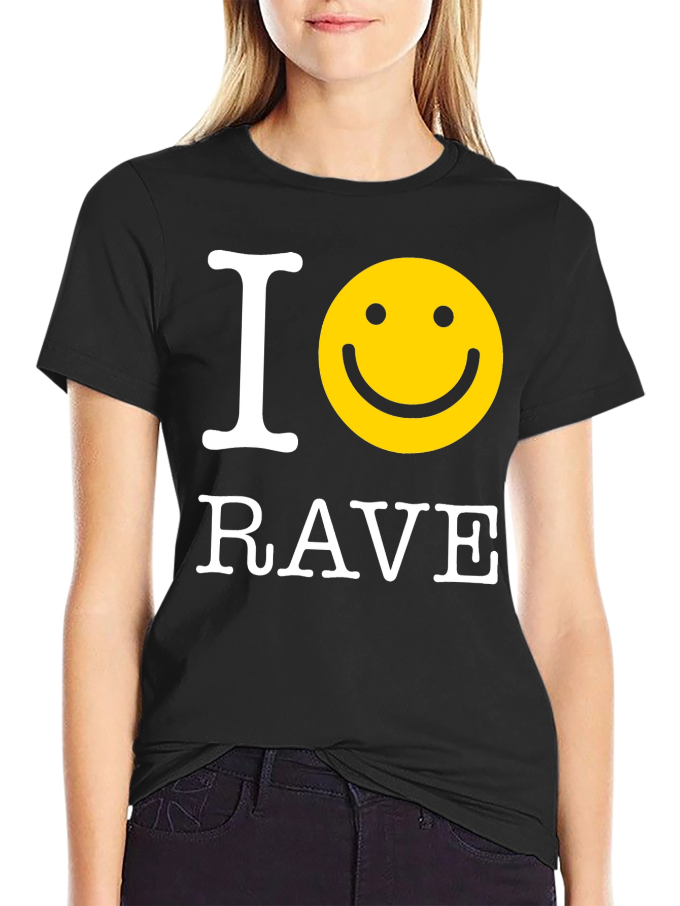I Smiley Rave Black T-Shirt