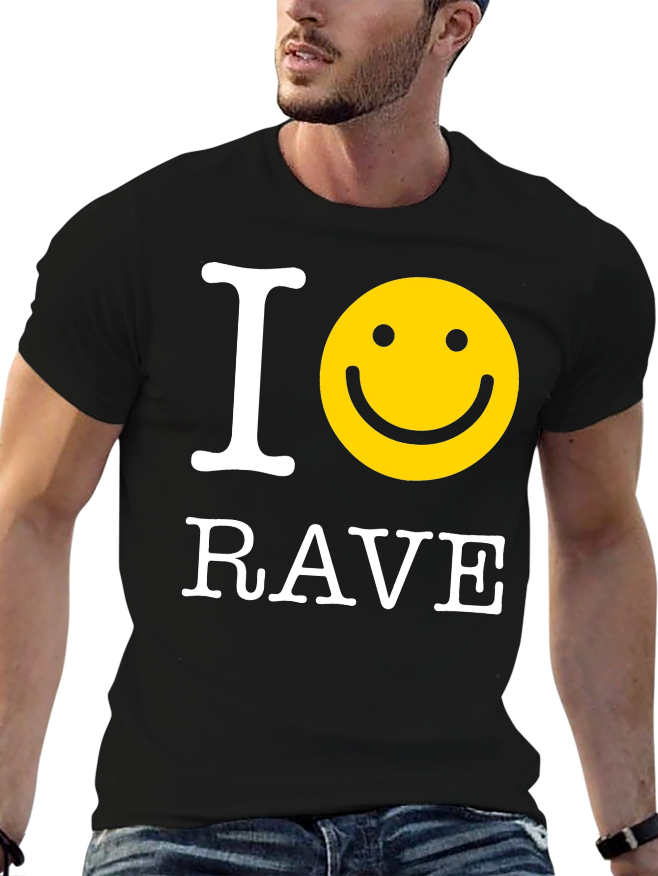 I Smiley Rave Black T-Shirt