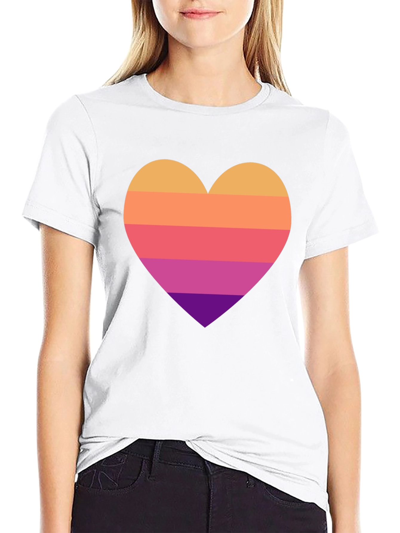 Retro Heart Graphic Tee - Stylish Comfort