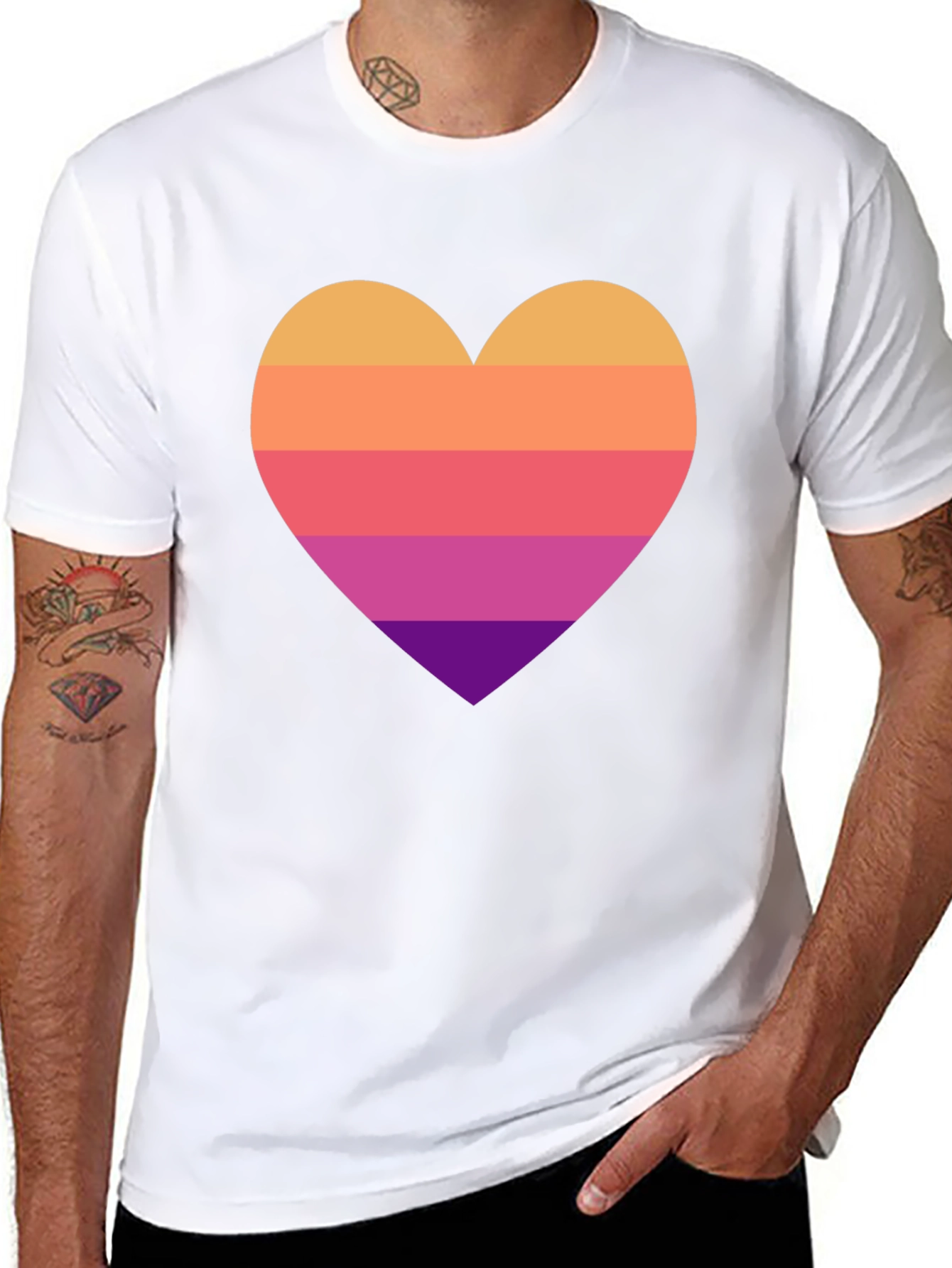 Retro Heart Graphic Tee - Stylish Comfort