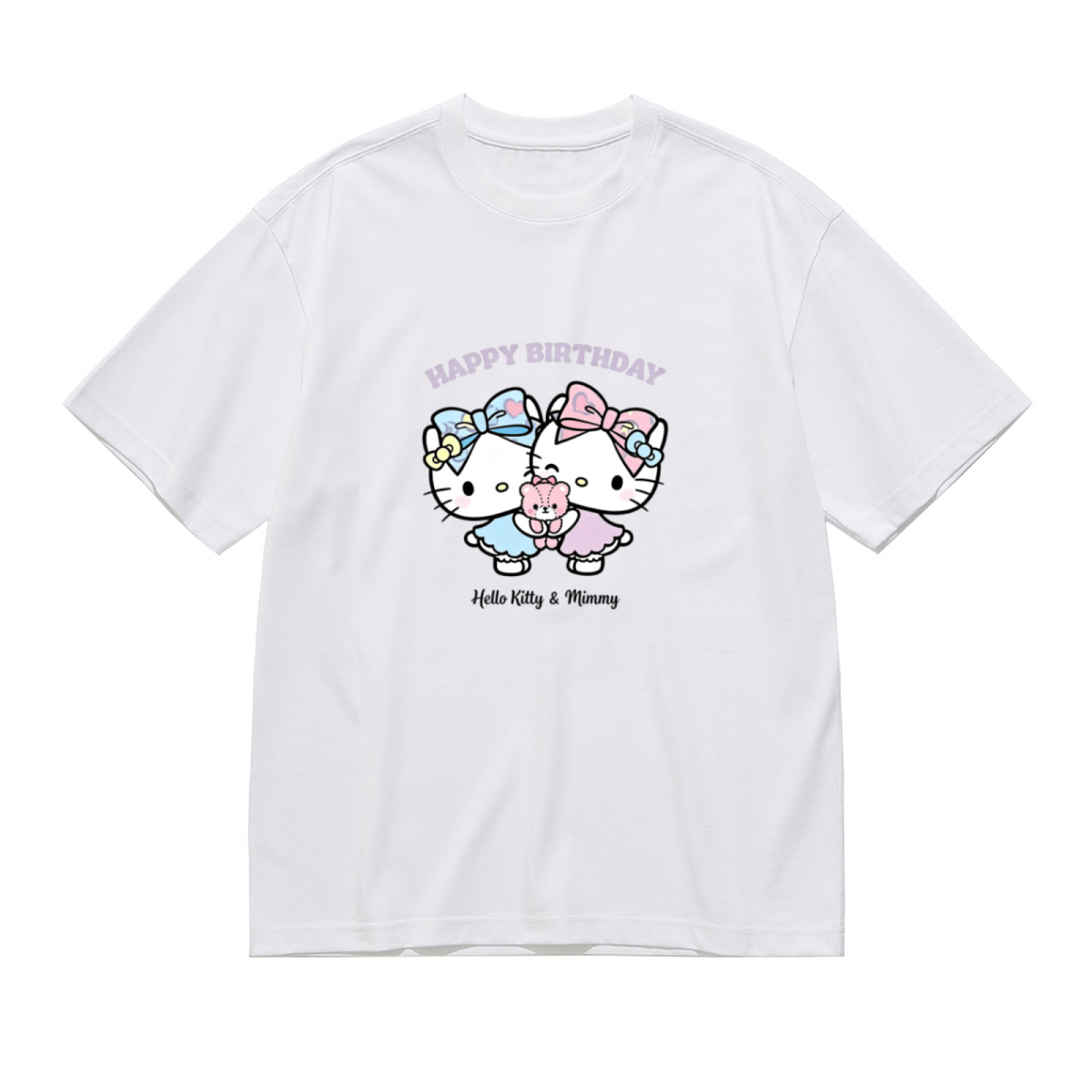 Happy Birthday Hello Kitty & Mimmy Plus?Size Women T?Shirt