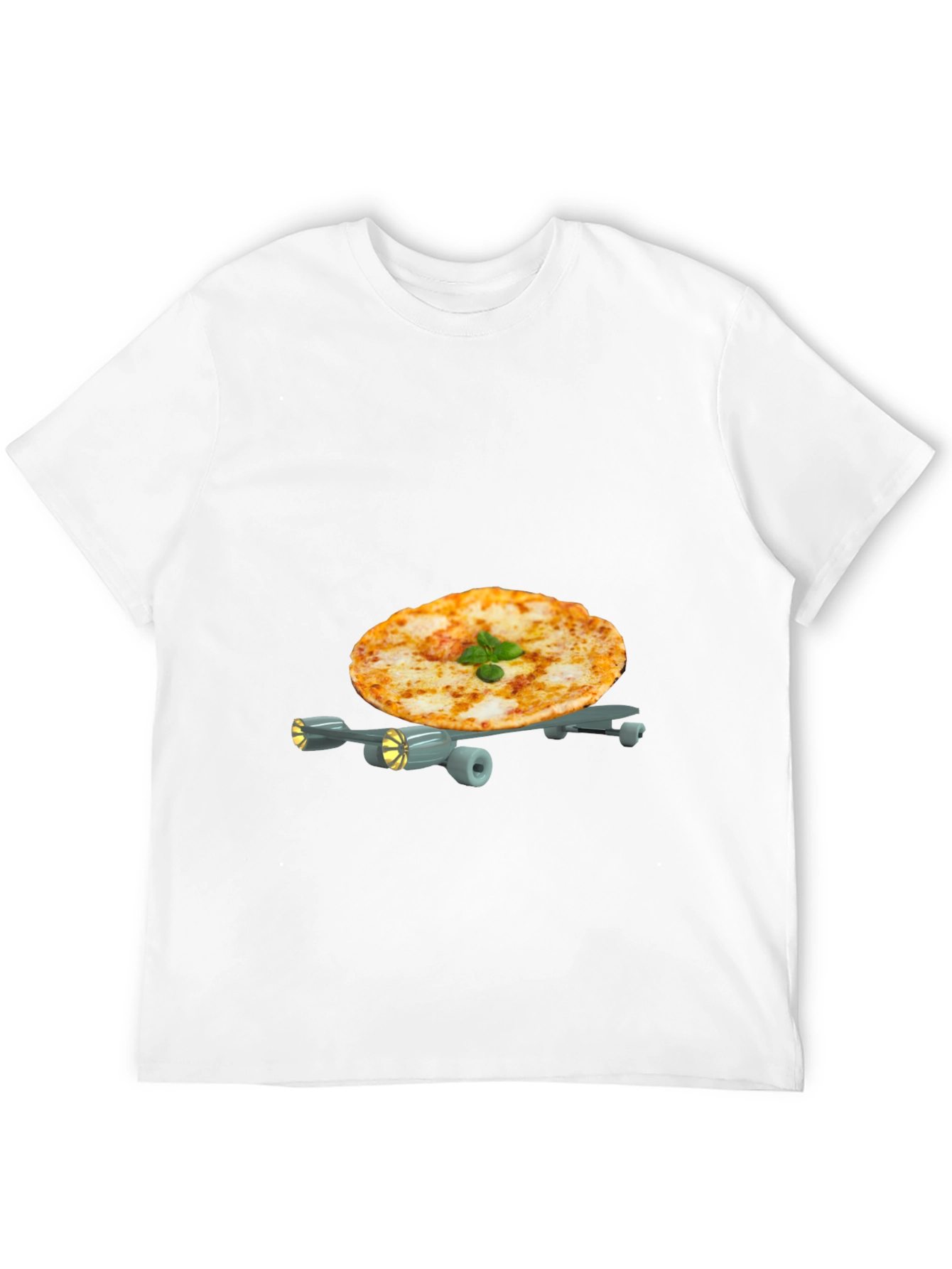 Pizza Plane Graphic Tee - Novelty Foodie T-Shirt