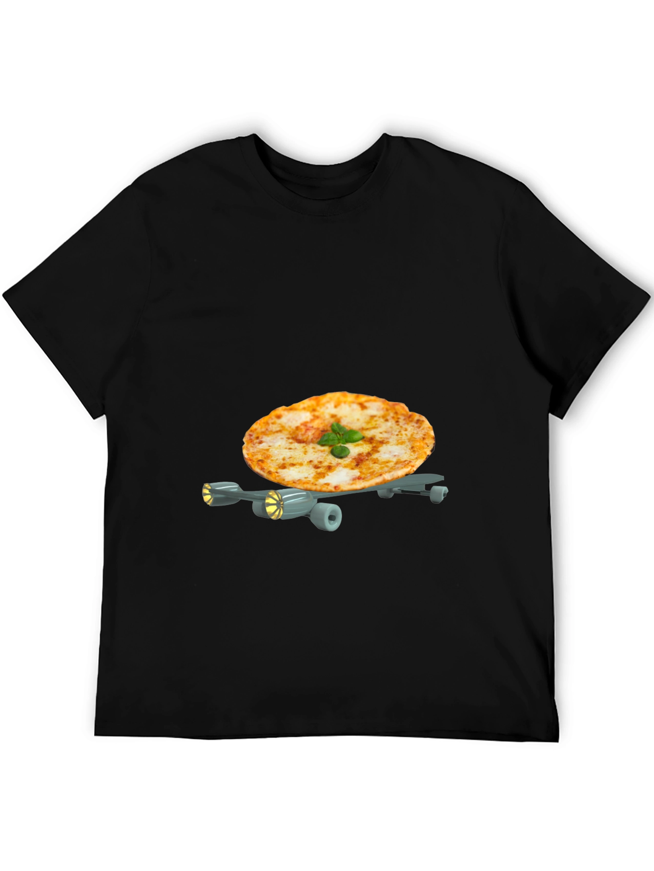 Pizza Plane Graphic Tee - Novelty Foodie T-Shirt