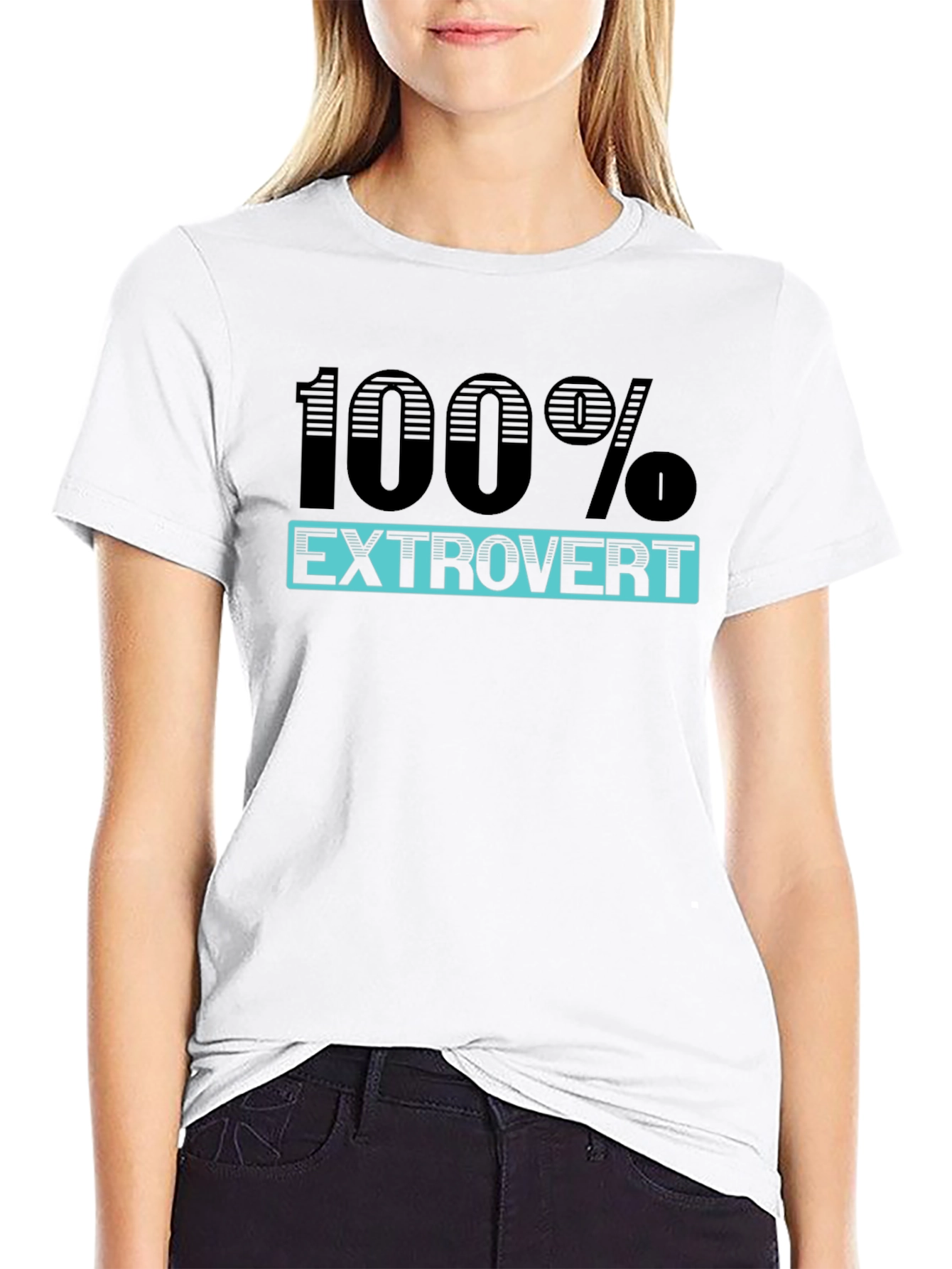 100% Extrovert Graphic T-Shirt