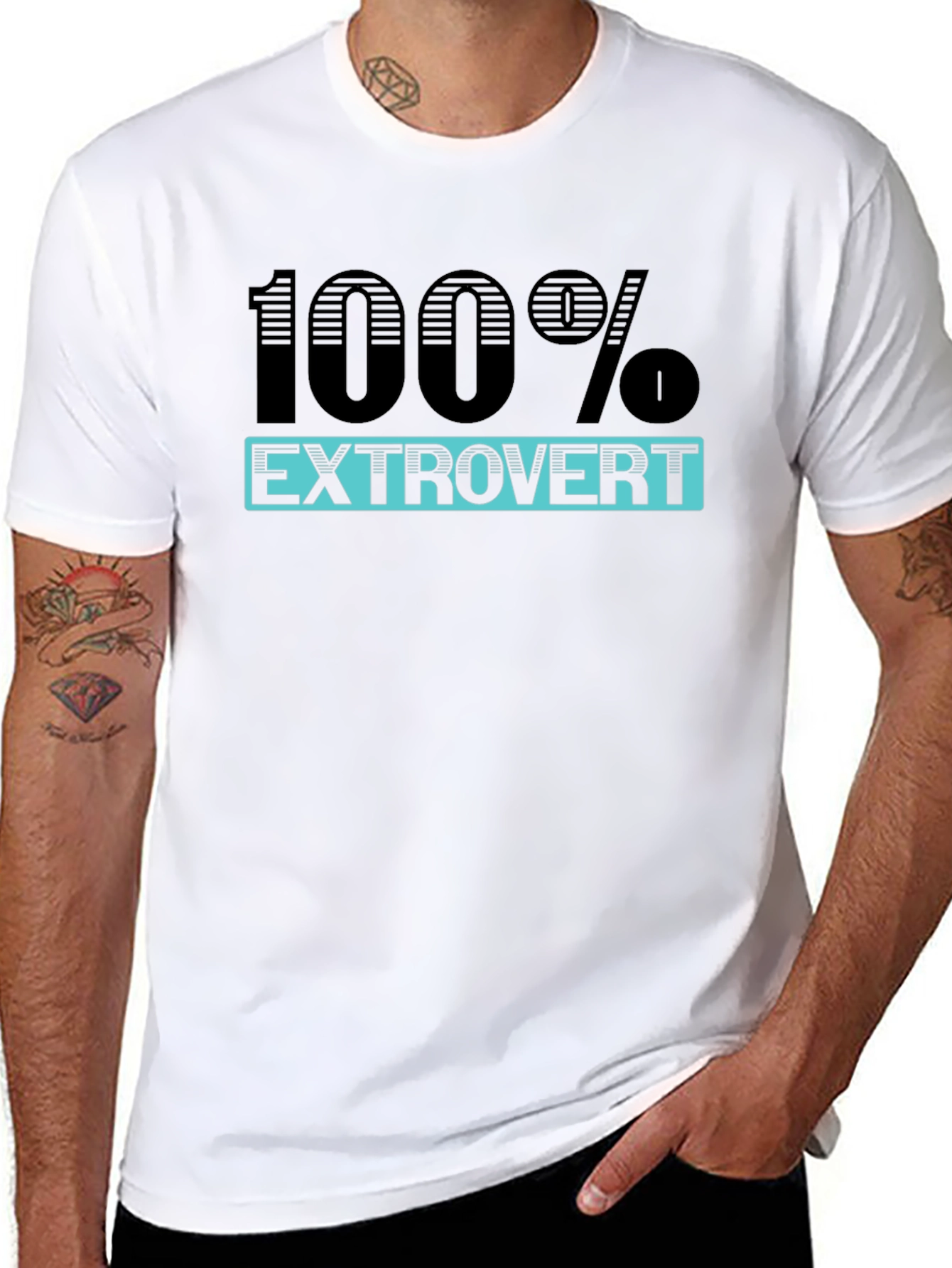100% Extrovert Graphic T-Shirt