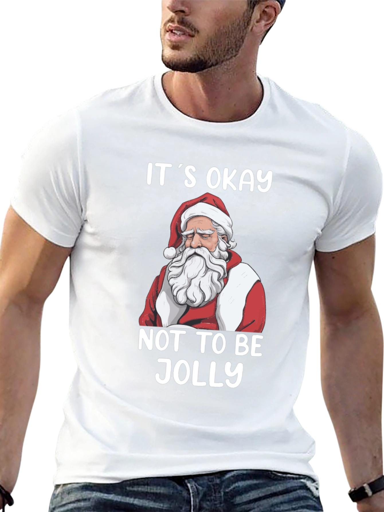 Its Okay Not to Be Jolly Santa T-Shirt