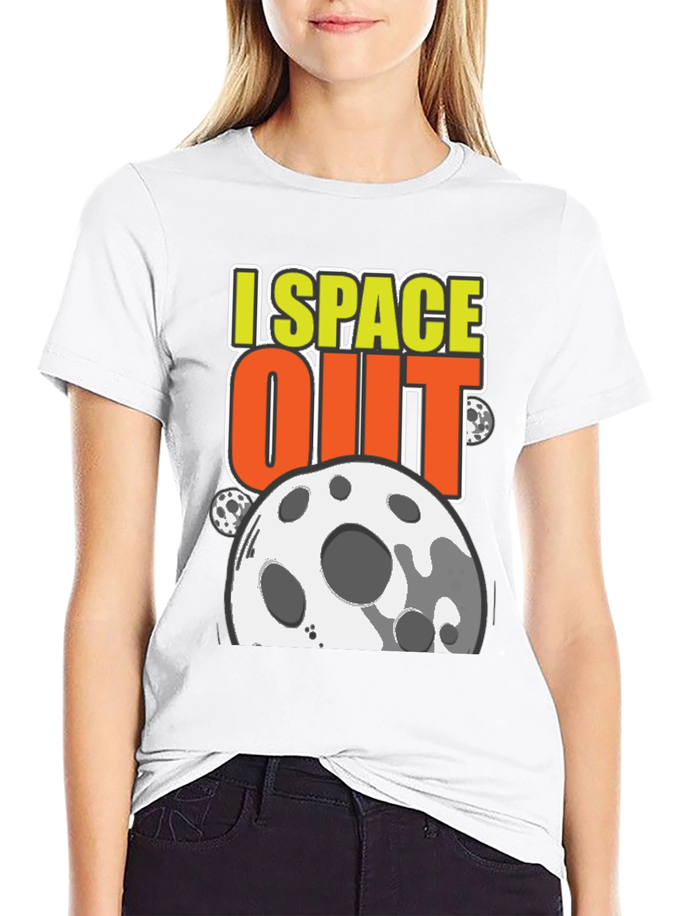 I Space Out T-Shirt - Black Cotton Blend