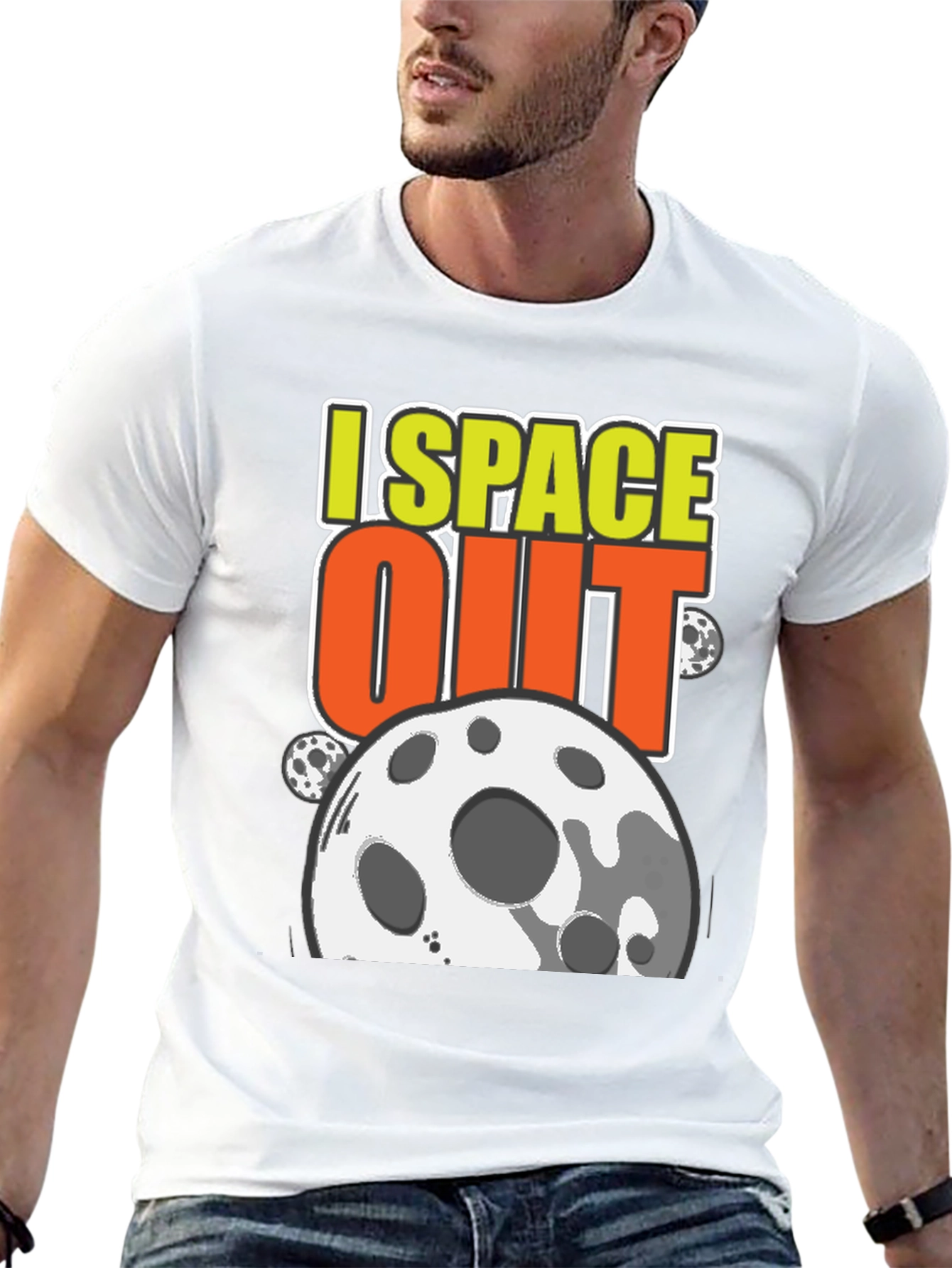 I Space Out T-Shirt - Black Cotton Blend