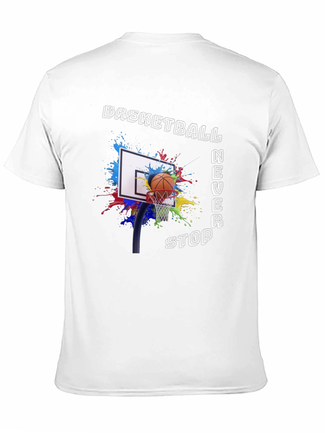 Basketball Never Stop Graphic T-Shirt