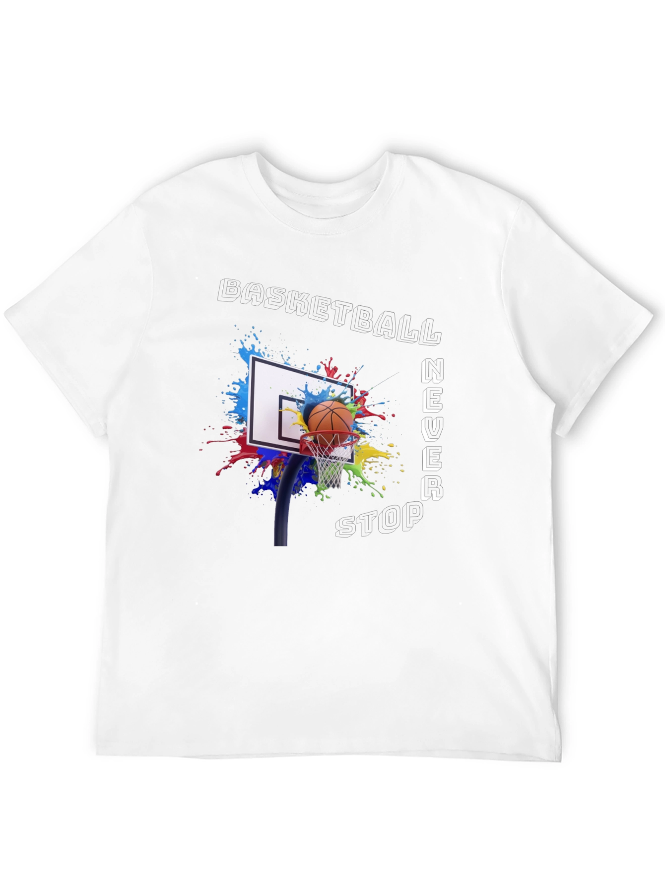 Basketball Never Stop Graphic T-Shirt