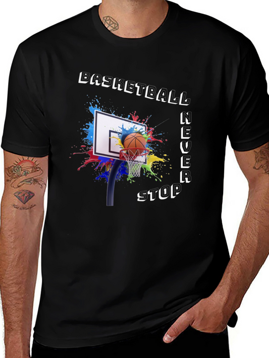 Basketball Never Stop Graphic T-Shirt