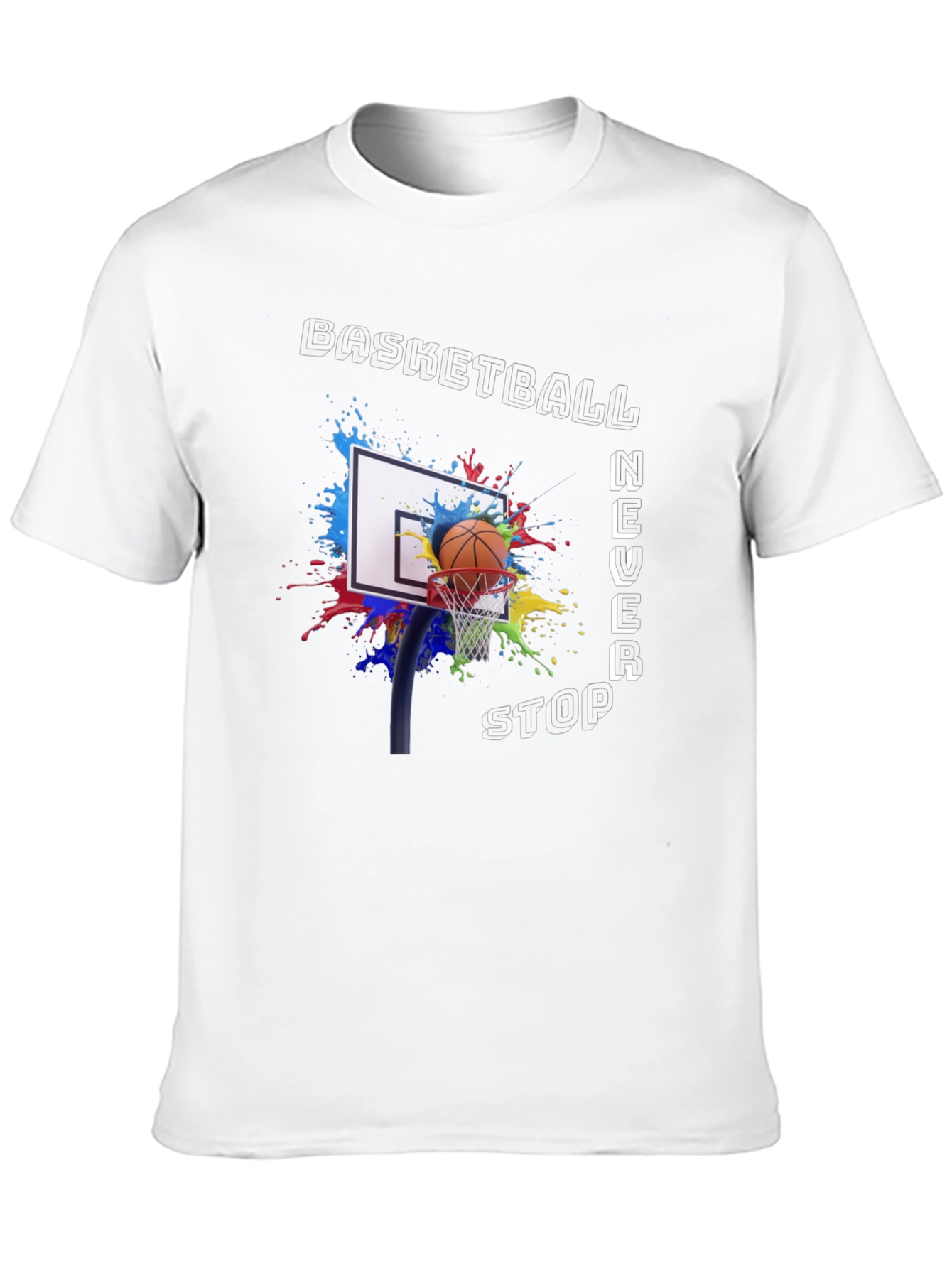 Basketball Never Stop Graphic T-Shirt