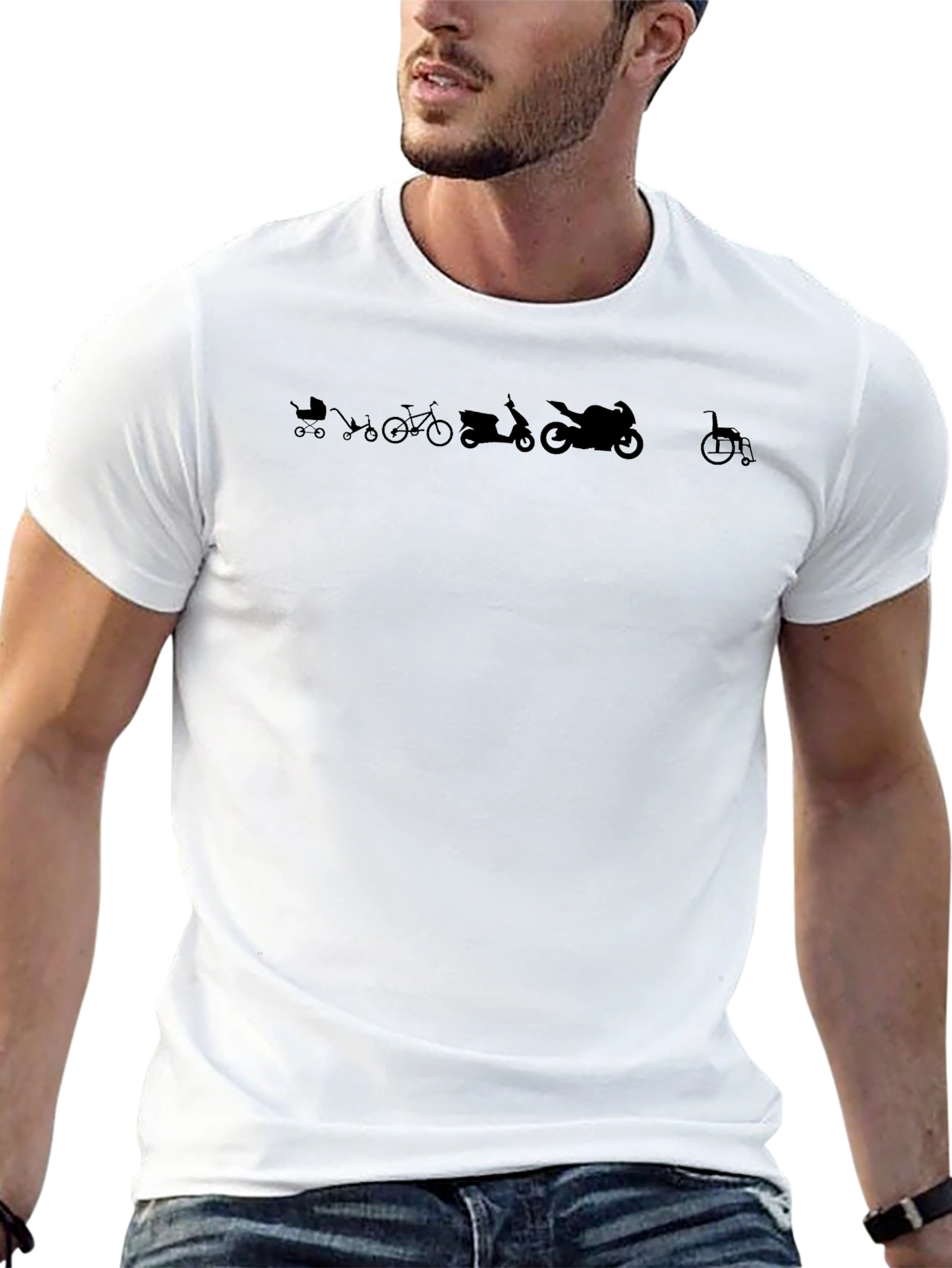 Evolution of Wheels Black T-Shirt